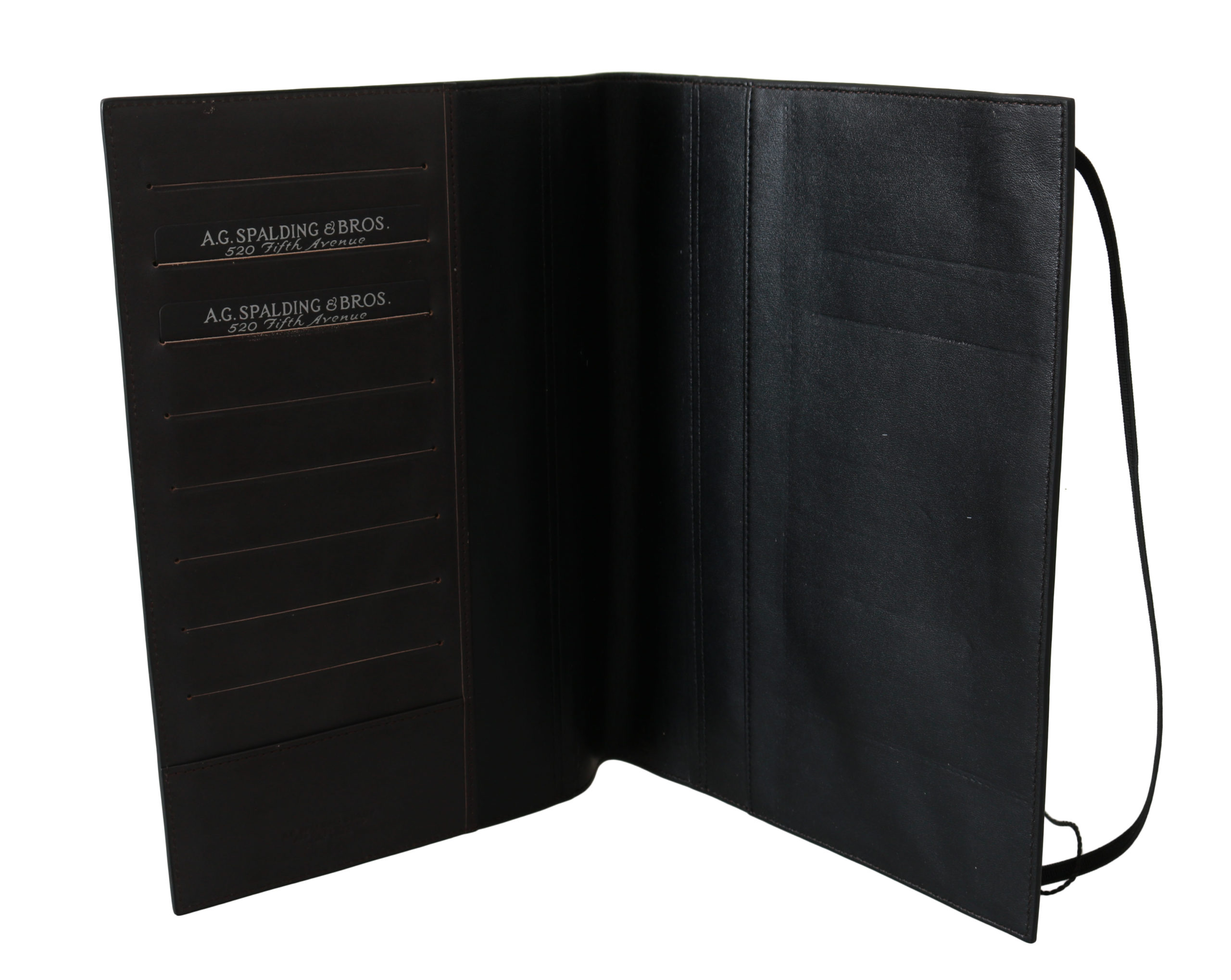 A.G. Spalding & Bros Black Leather Bifold Travel Holder Logo Wallet - Image 6