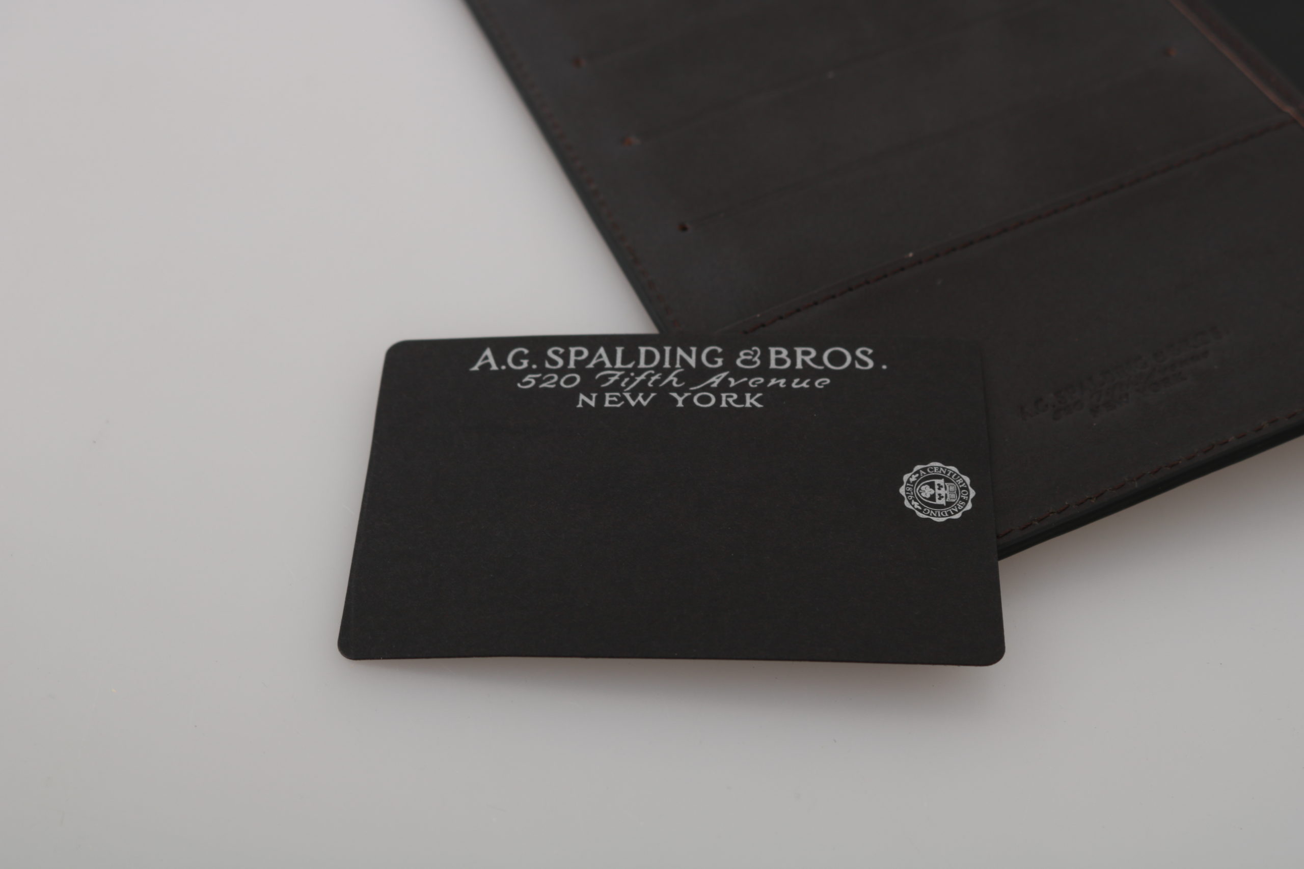 A.G. Spalding & Bros Black Leather Bifold Travel Holder Logo Wallet - Image 8