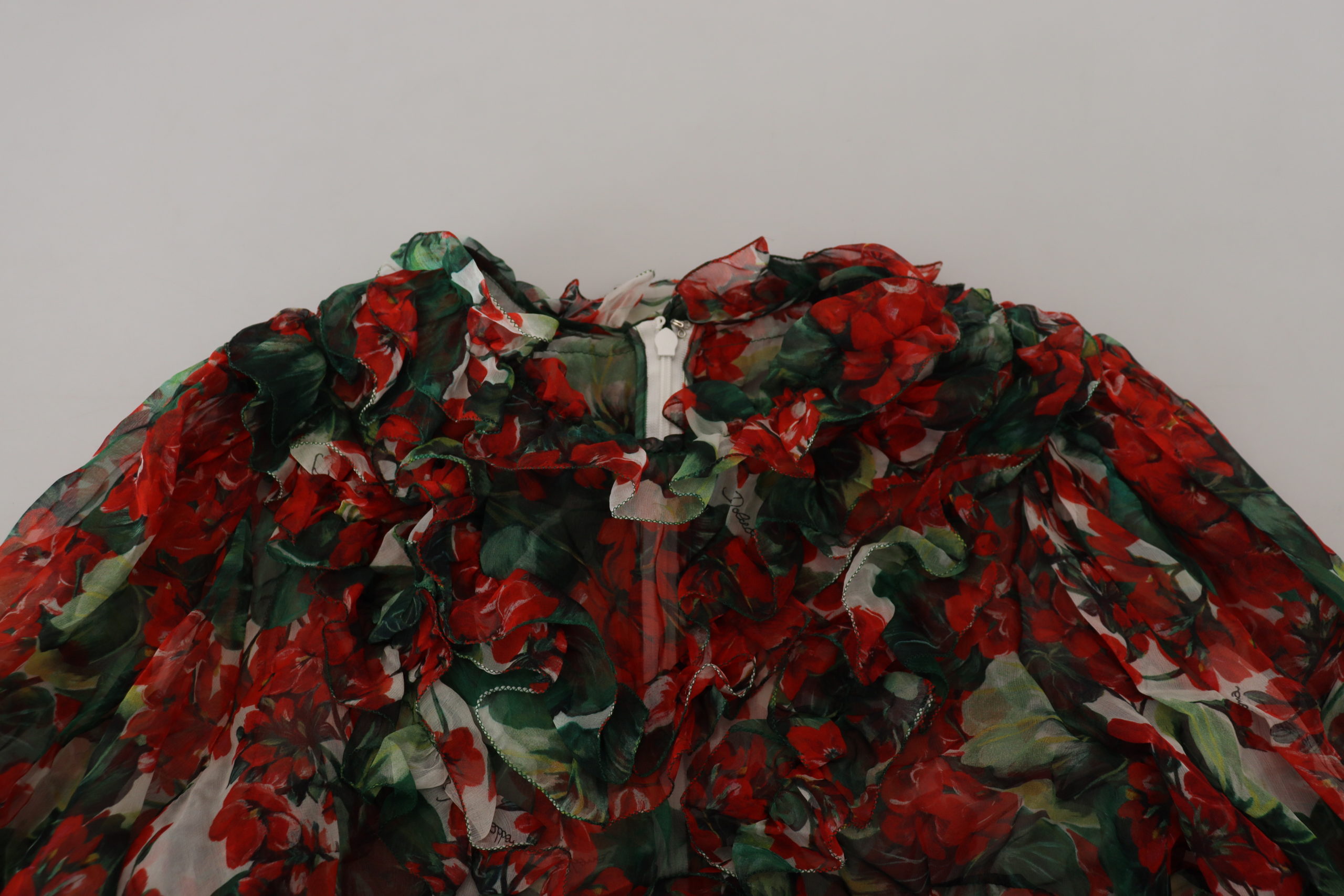 Dolce & Gabbana Multicolor Geranium A-line Knee Length Dress - Image 5