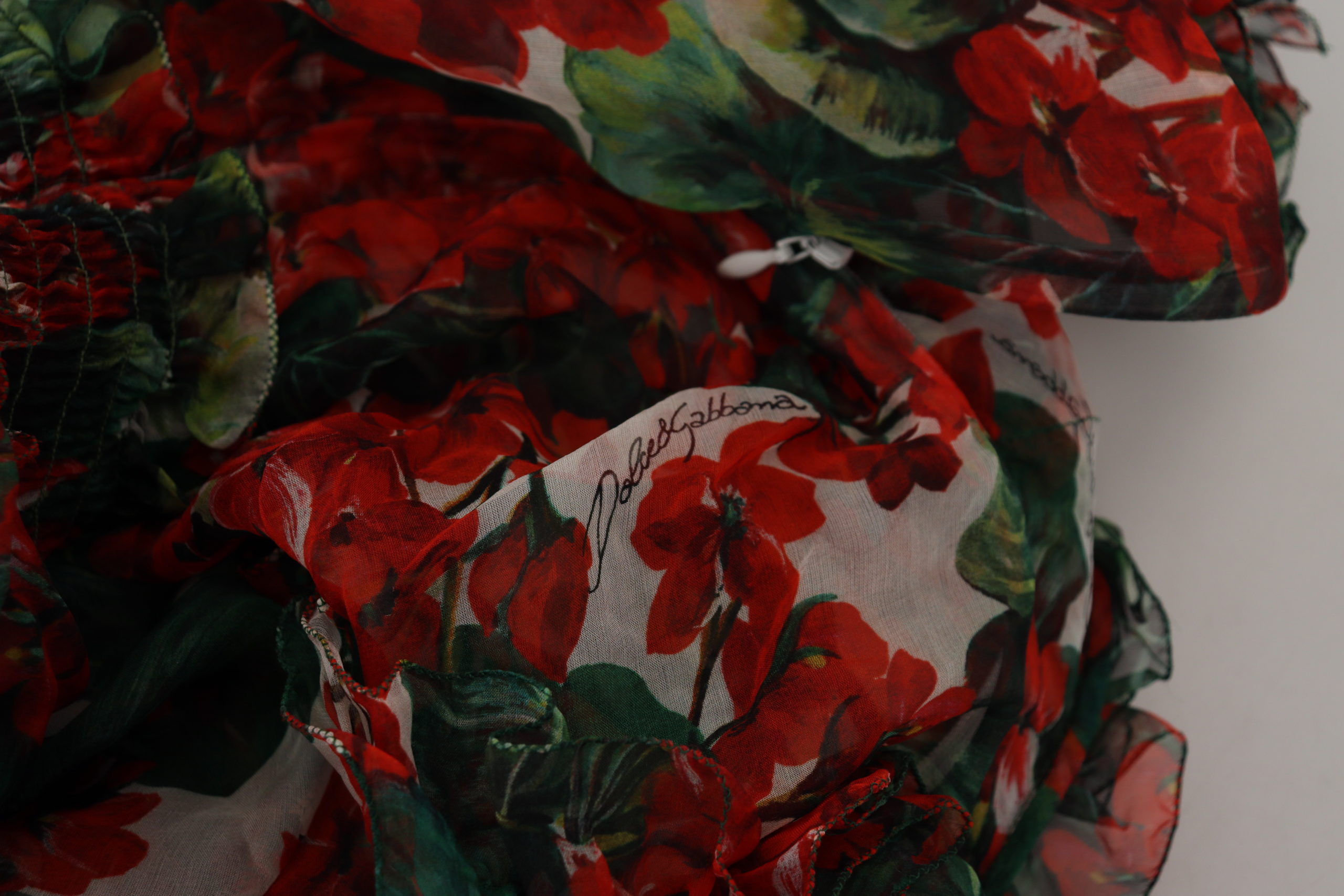 Dolce & Gabbana Multicolor Geranium A-line Knee Length Dress - Image 6
