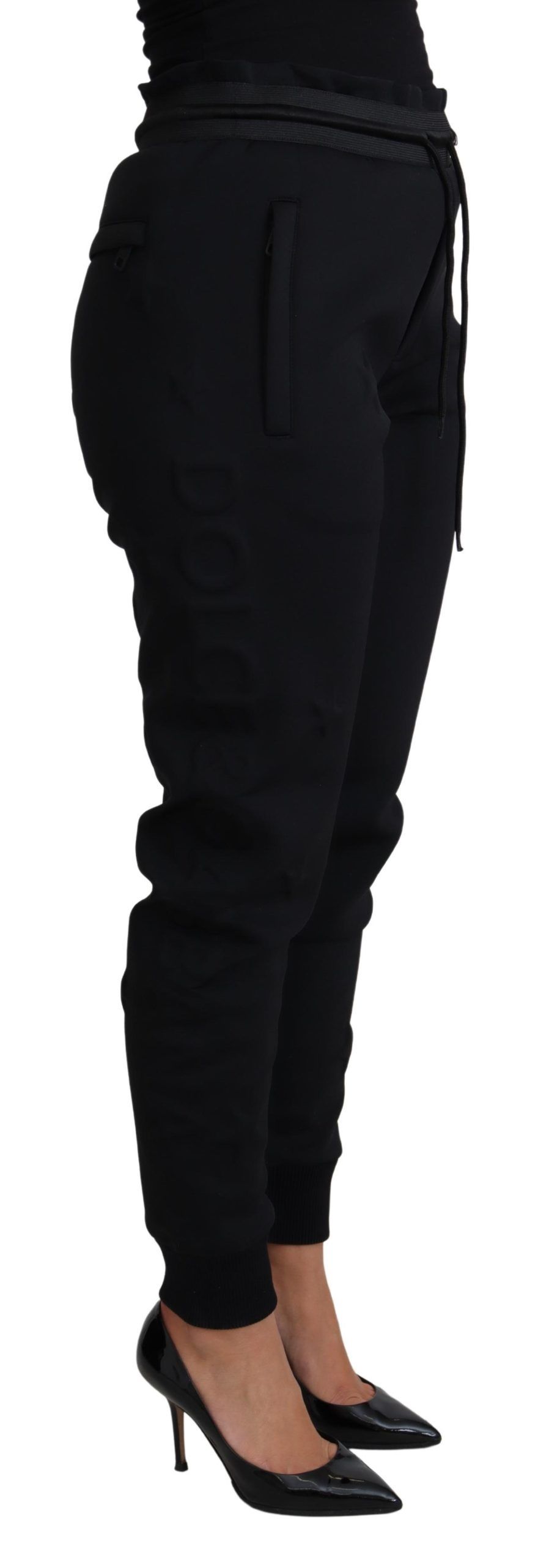 Dolce & Gabbana Black Polyester Neoprene Jogger Trouser Pants - Image 2