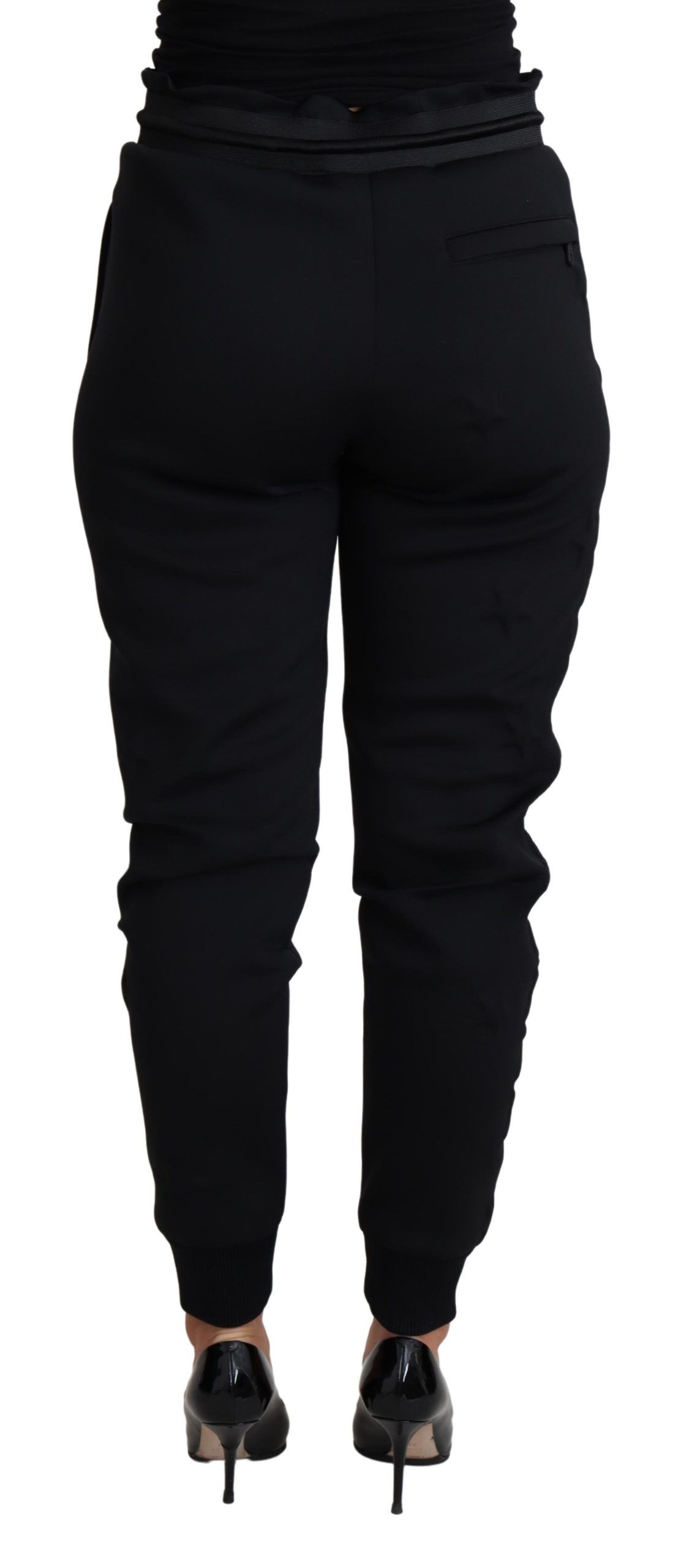 Dolce & Gabbana Black Polyester Neoprene Jogger Trouser Pants - Image 3