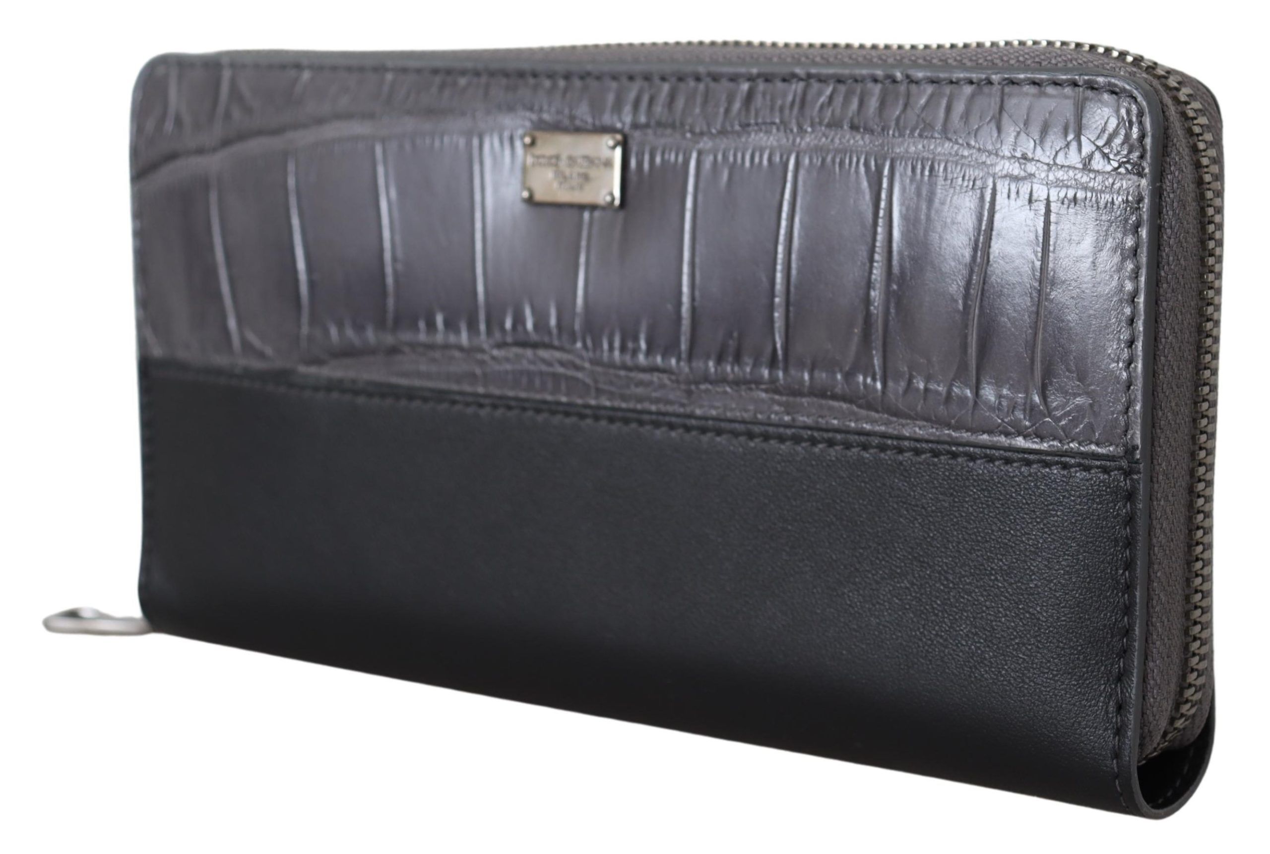 Dolce & Gabbana Black Zip Around Continental Clutch Leather Wallet - Image 2