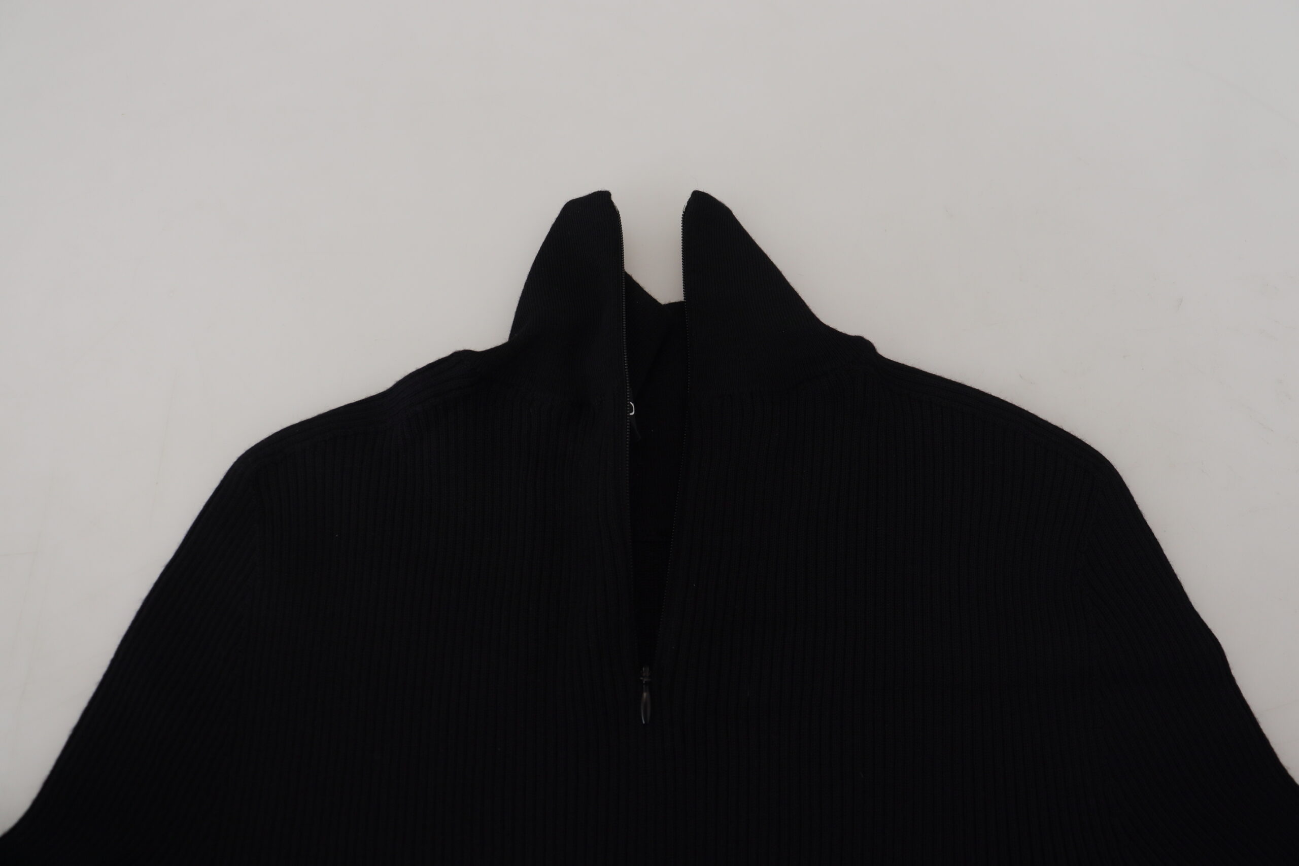 Dolce & Gabbana Black Half Zip Turtleneck Pullover Sweater - Image 6