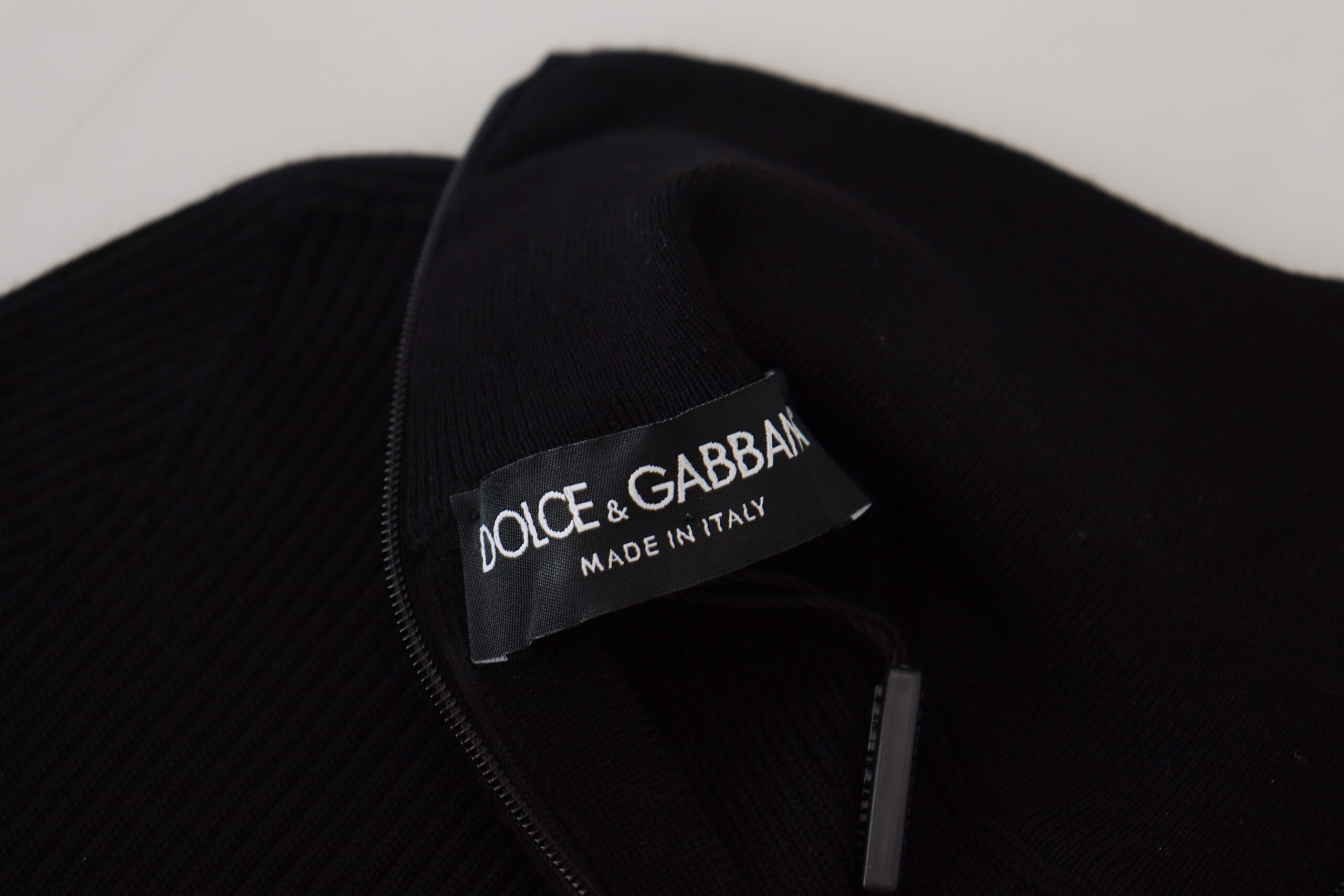 Dolce & Gabbana Black Half Zip Turtleneck Pullover Sweater - Image 7