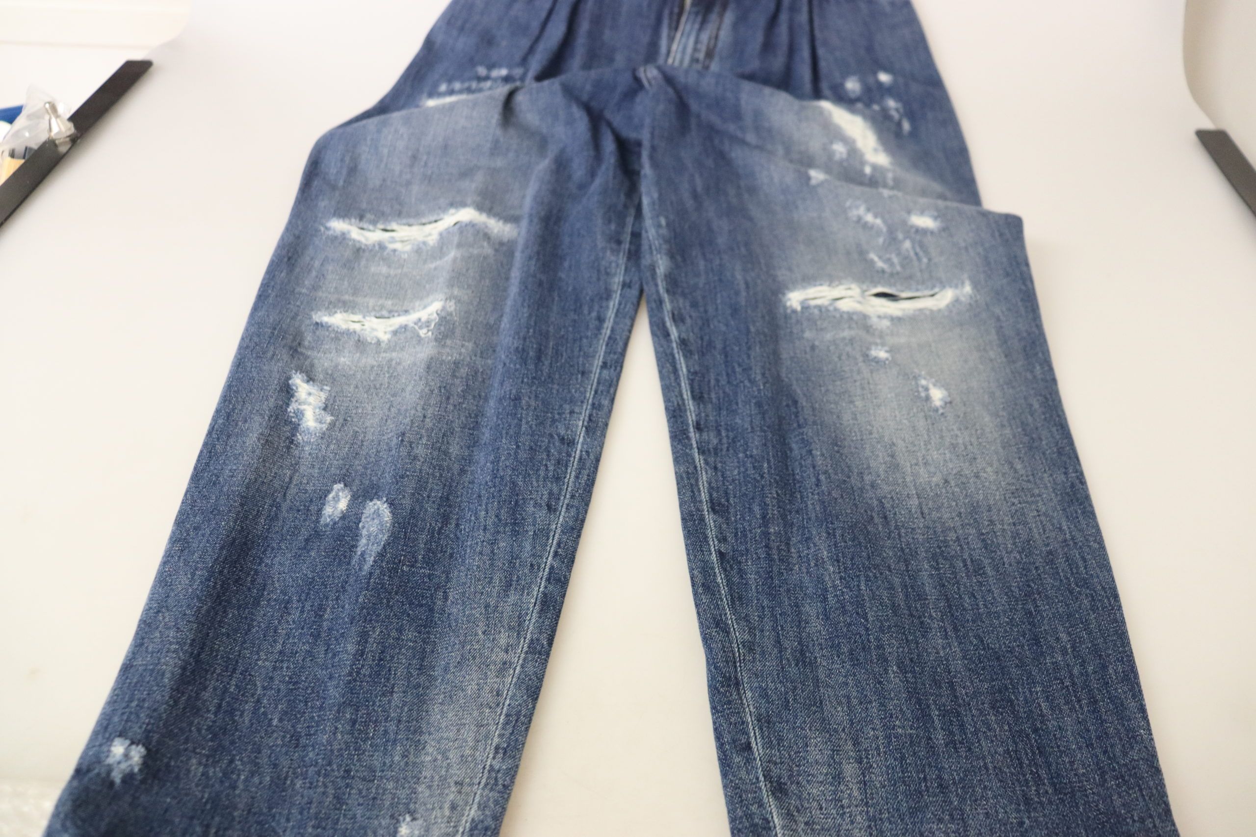 Dolce & Gabbana Blue Washed High Waist Loose Fit Pants - Image 4
