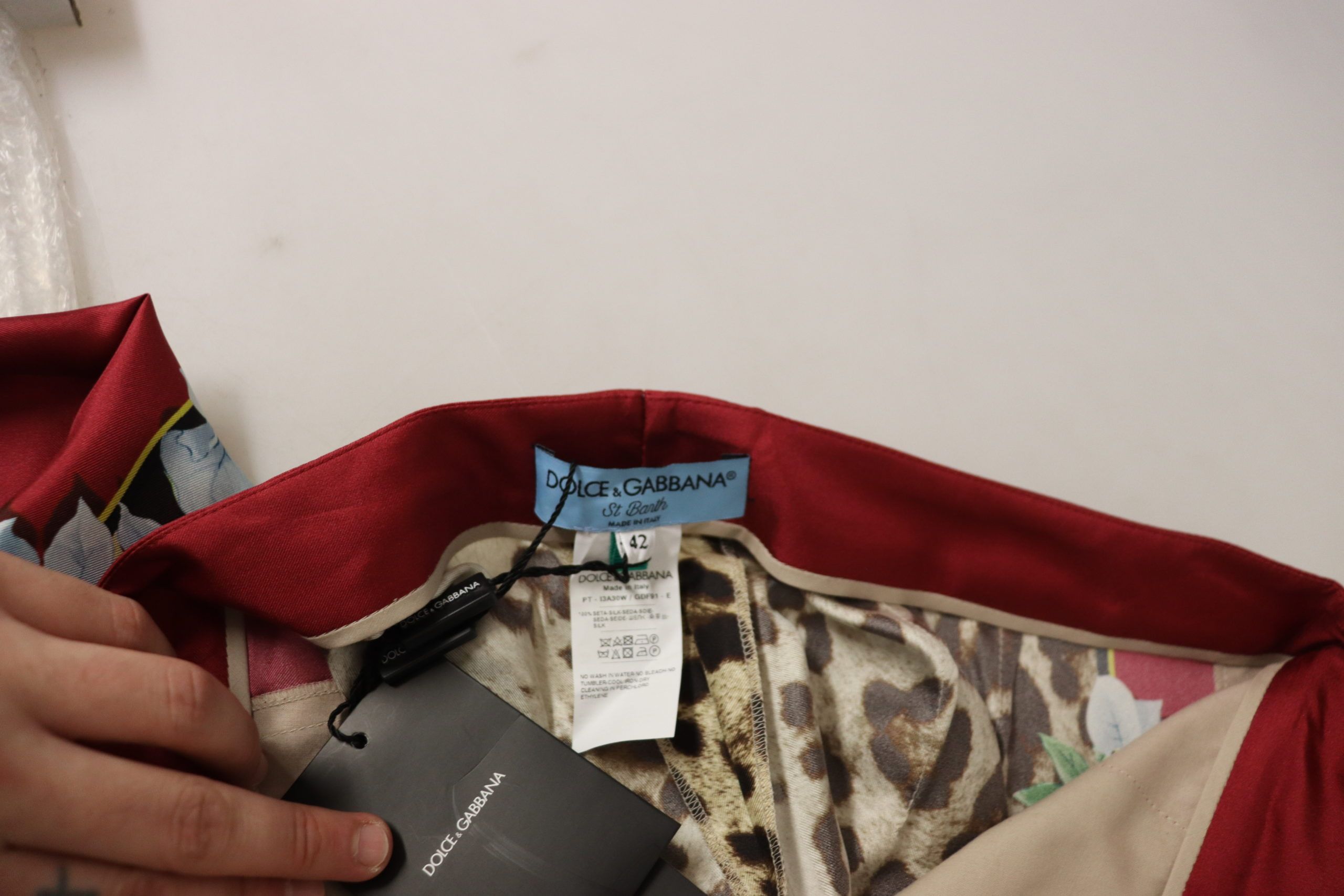 Dolce & Gabbana Multicolor Leopard Flora Printed Mid Waist Trouser Pants - Image 6