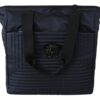 Versace Elegant Blue Nylon Tote Bag