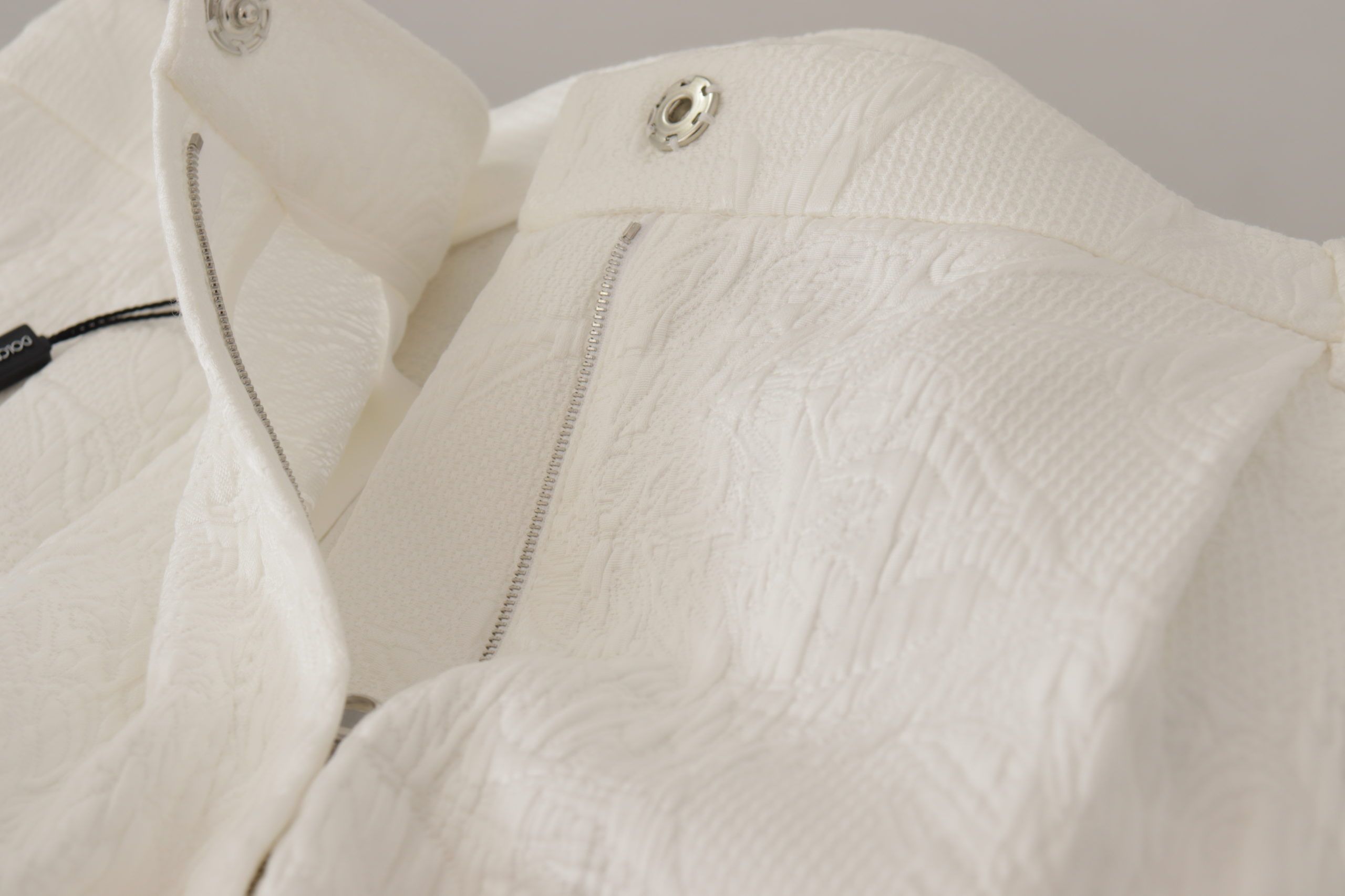 Dolce & Gabbana White High Waist Culotte Cotton Shorts - Image 5