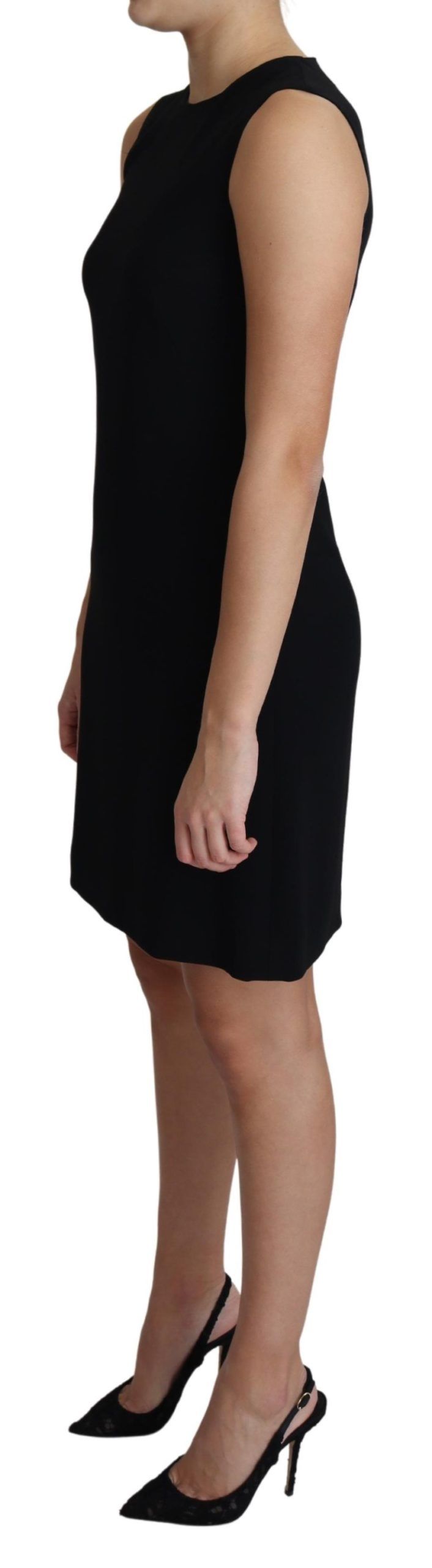 Dolce & Gabbana Black Viscose Stretch A-line Shift Mini Dress - Image 4