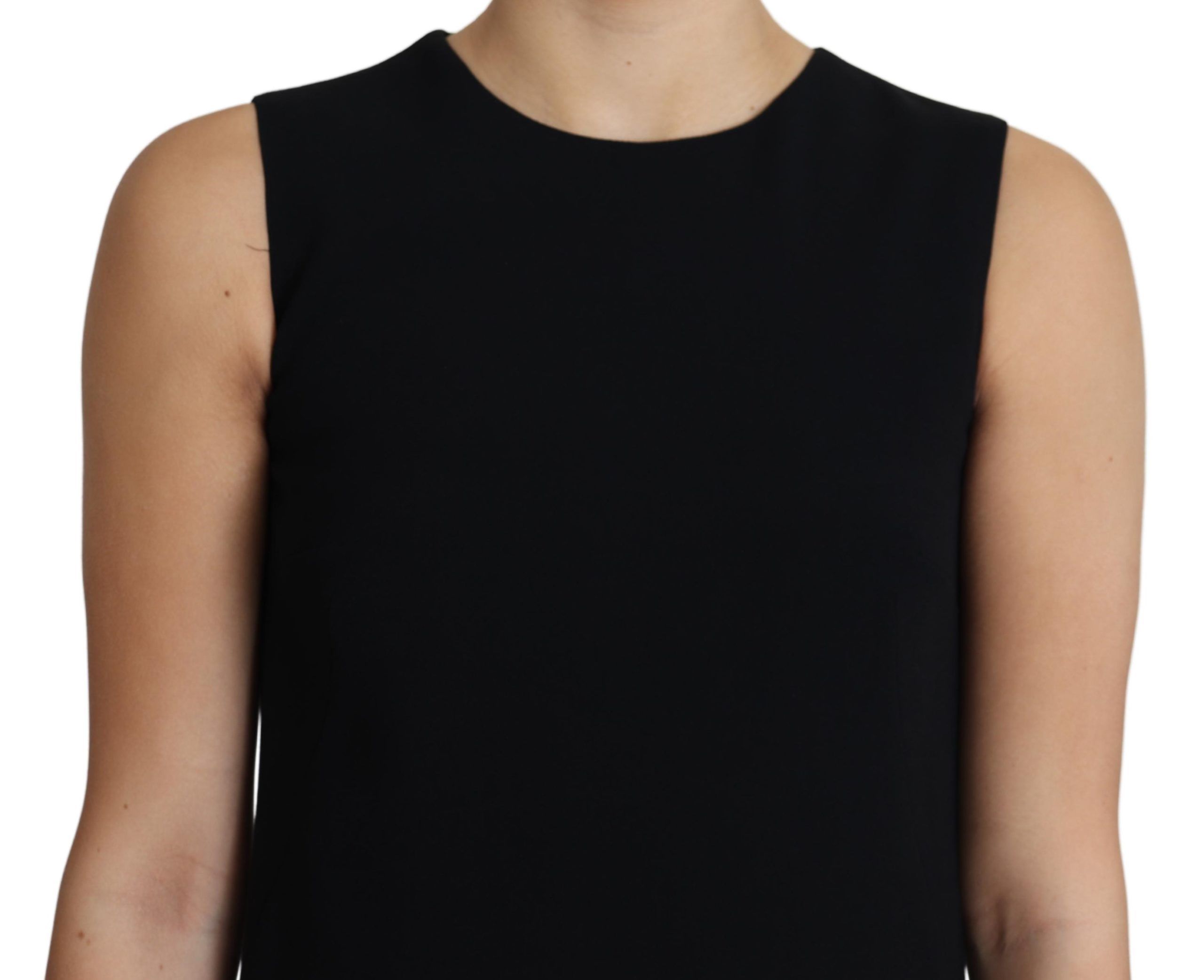 Dolce & Gabbana Black Viscose Stretch A-line Shift Mini Dress - Image 3