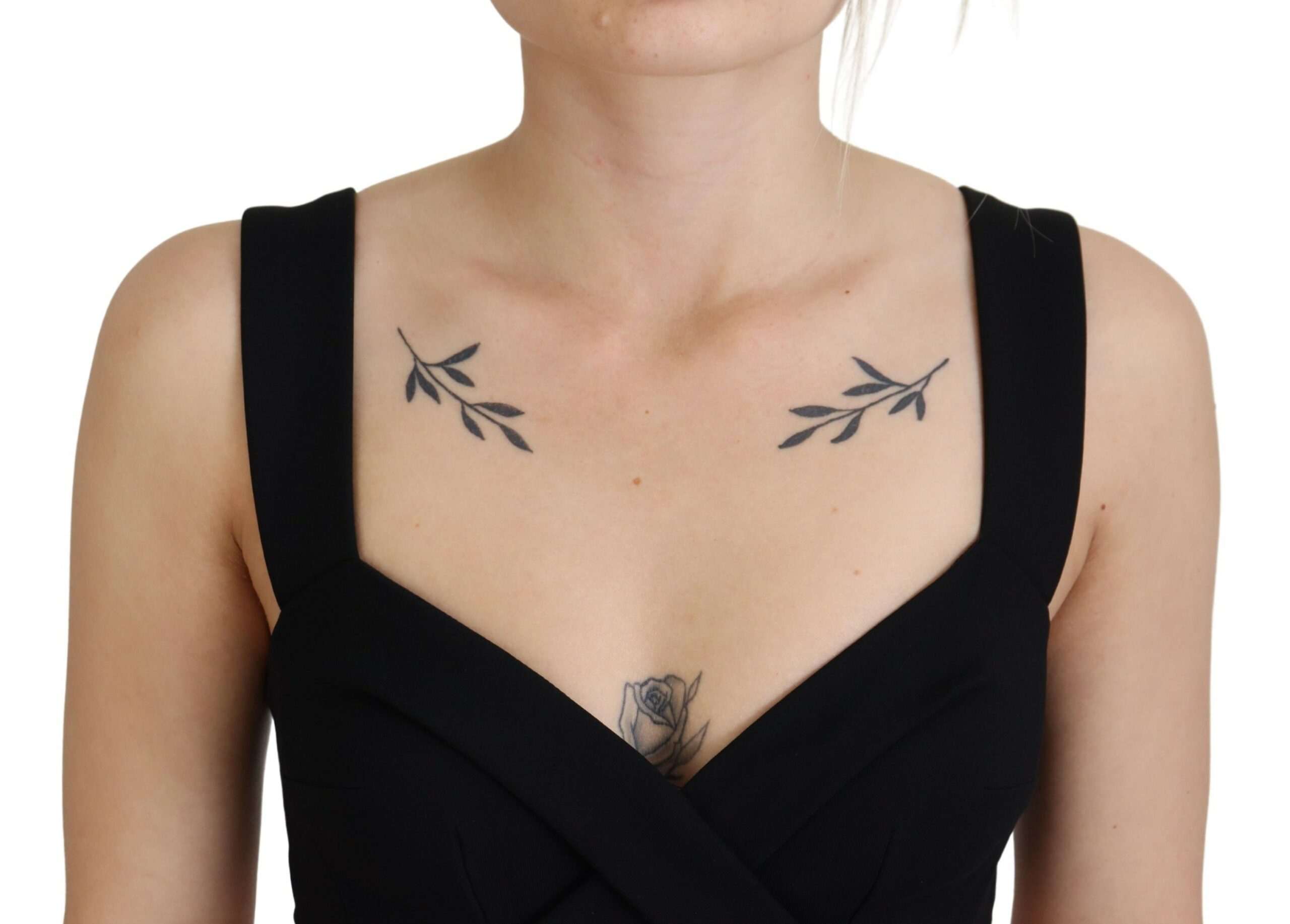 Dolce & Gabbana Black Viscose Bodycon Sheath Midi Dress - Image 4