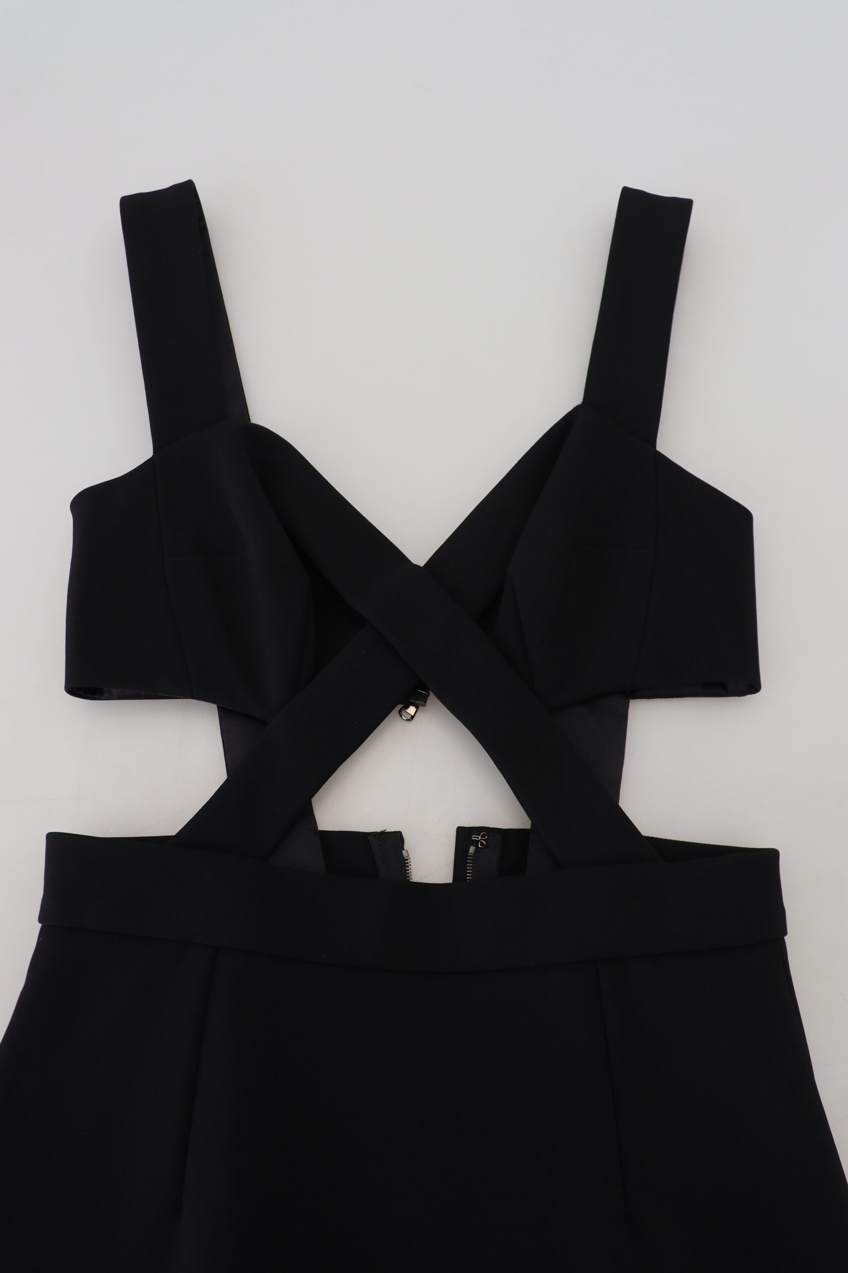 Dolce & Gabbana Black Viscose Bodycon Sheath Midi Dress - Image 5