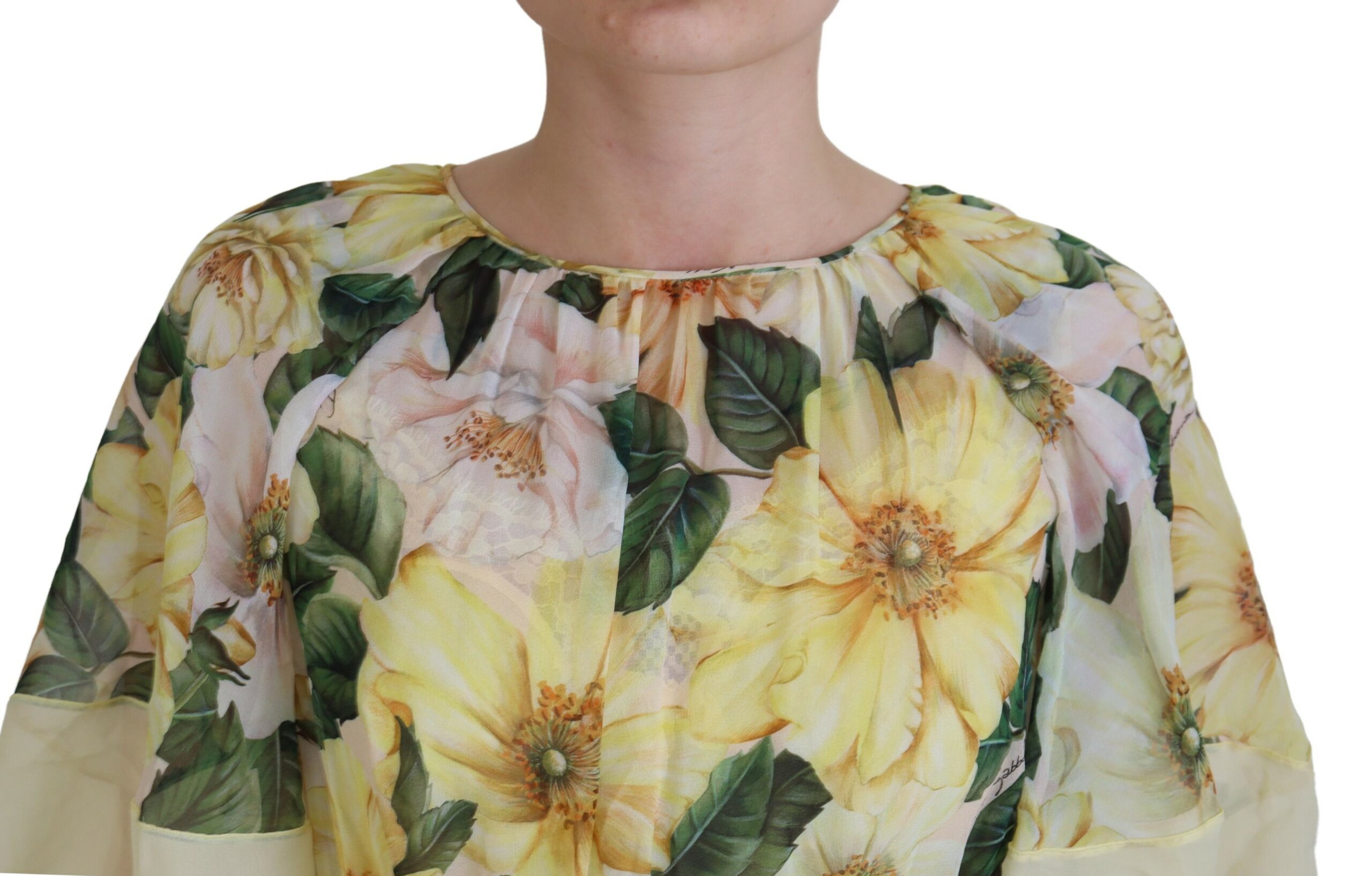 Dolce & Gabbana Multicolor Silk Floral Print Long Maxi Dress - Image 4