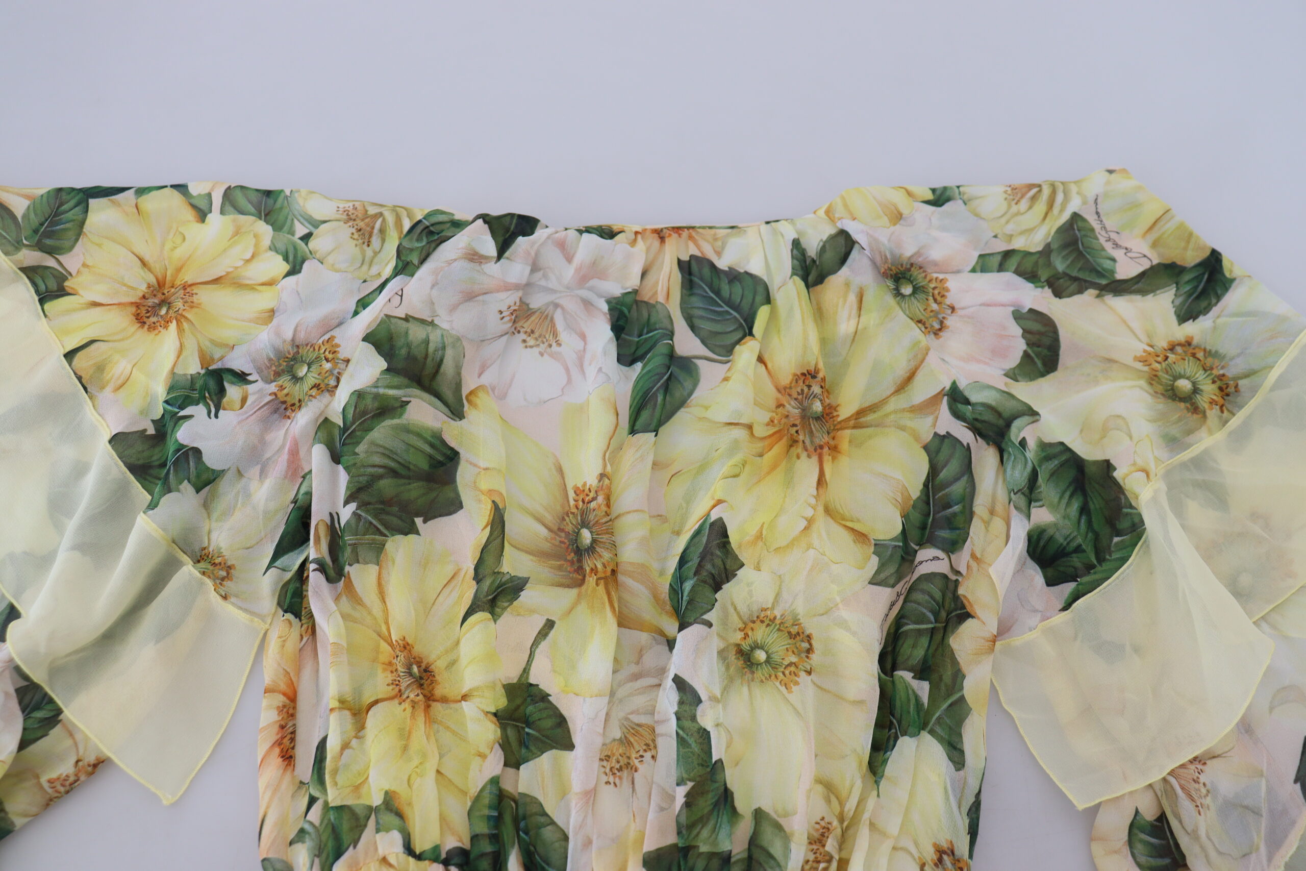 Dolce & Gabbana Multicolor Silk Floral Print Long Maxi Dress - Image 5