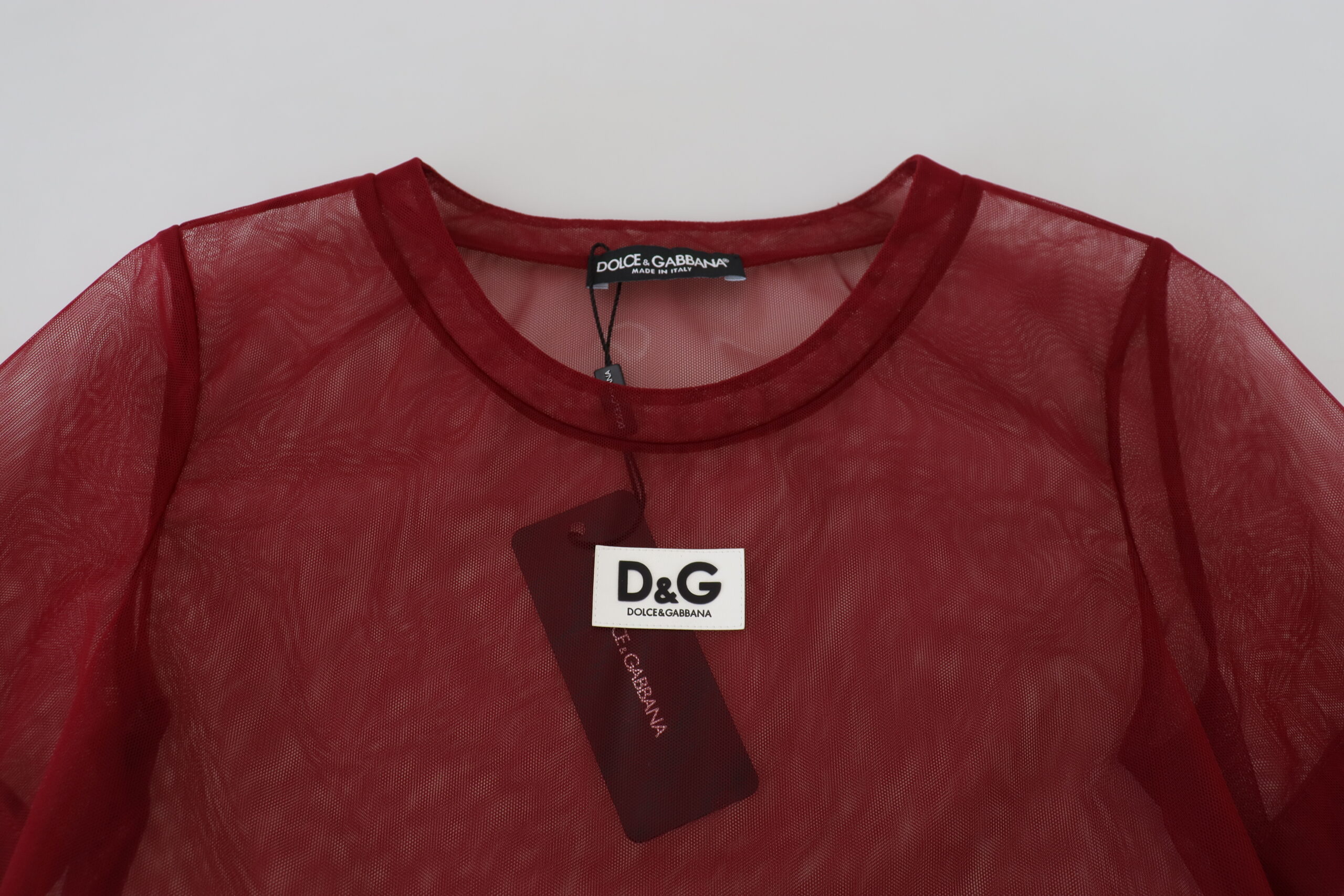 Dolce & Gabbana Maroon Nylon Two Layer Shift Mini Dress - Image 5