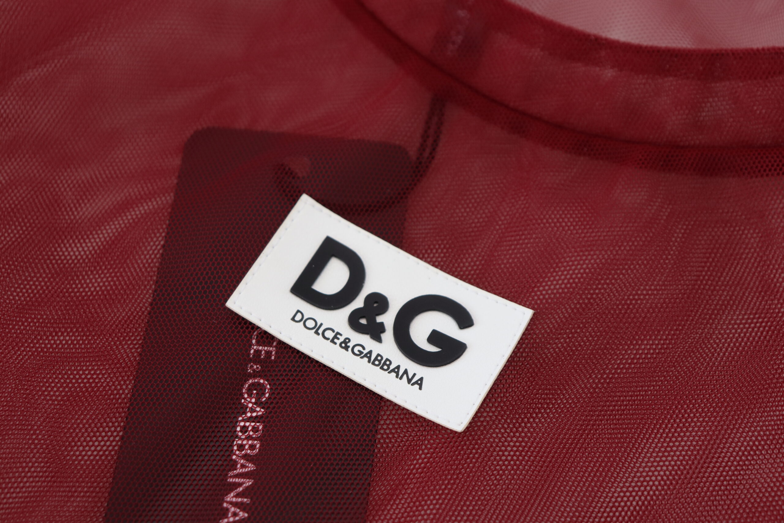 Dolce & Gabbana Maroon Nylon Two Layer Shift Mini Dress - Image 7