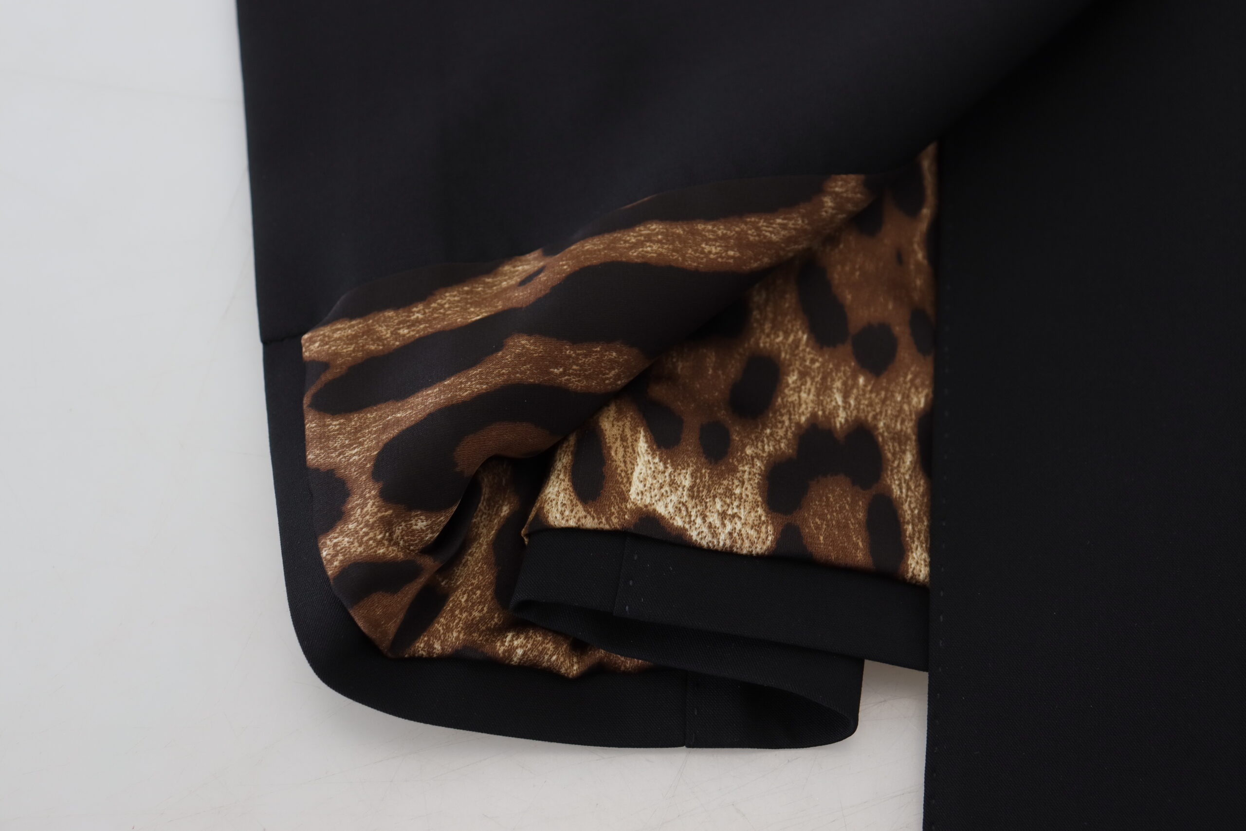 Dolce & Gabbana Black Fit Wool Stretch Sheath Mini Dress - Image 7