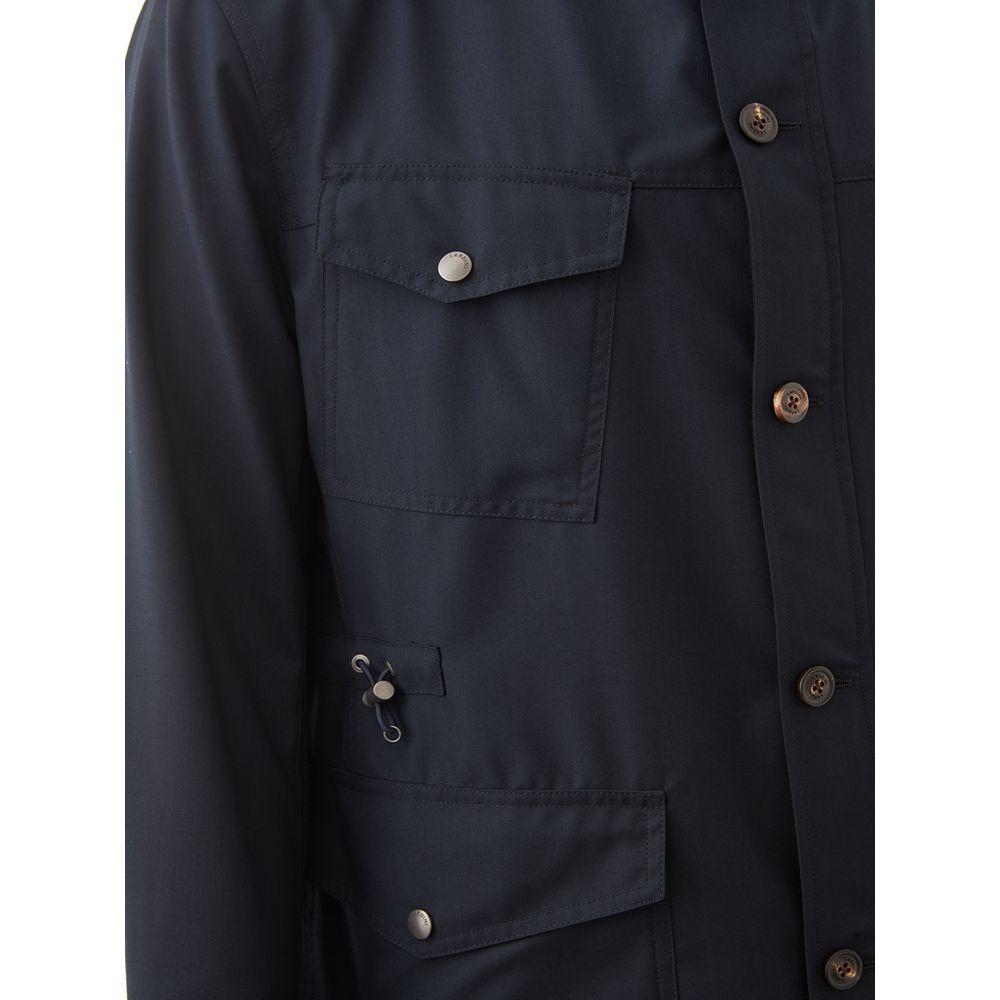 Lardini Blue Wool Coat - Image 5