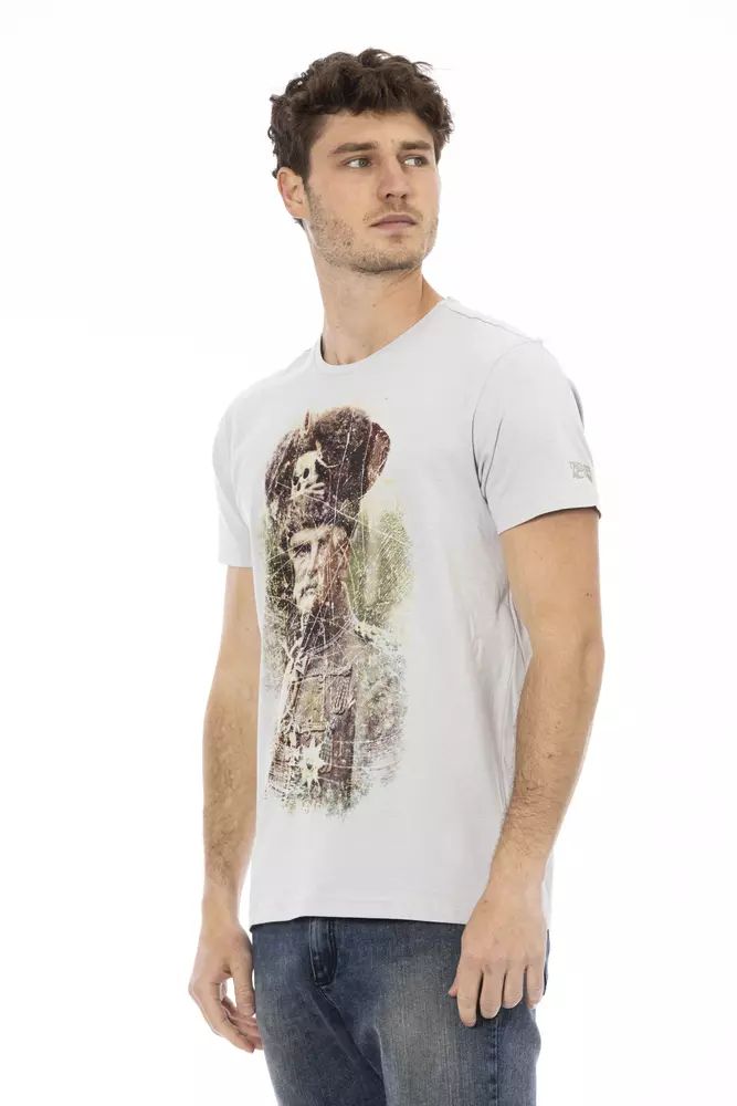 Trussardi Action Gray Cotton T-Shirt - Image 2