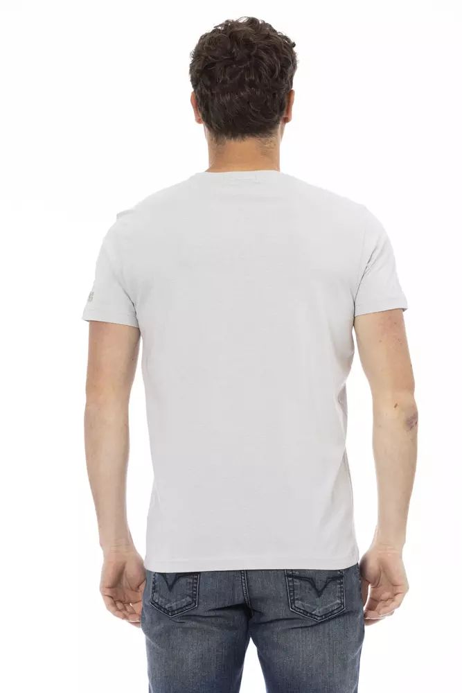 Trussardi Action Gray Cotton T-Shirt - Image 3