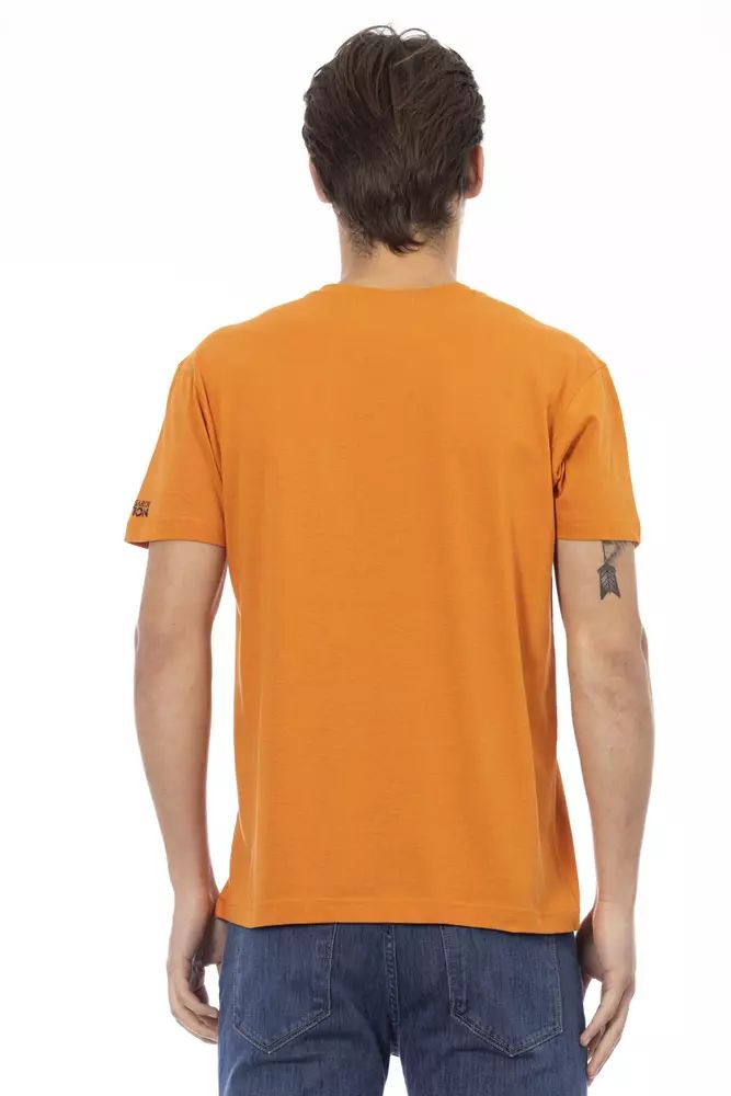 Trussardi Action Orange Cotton T-Shirt - Image 3