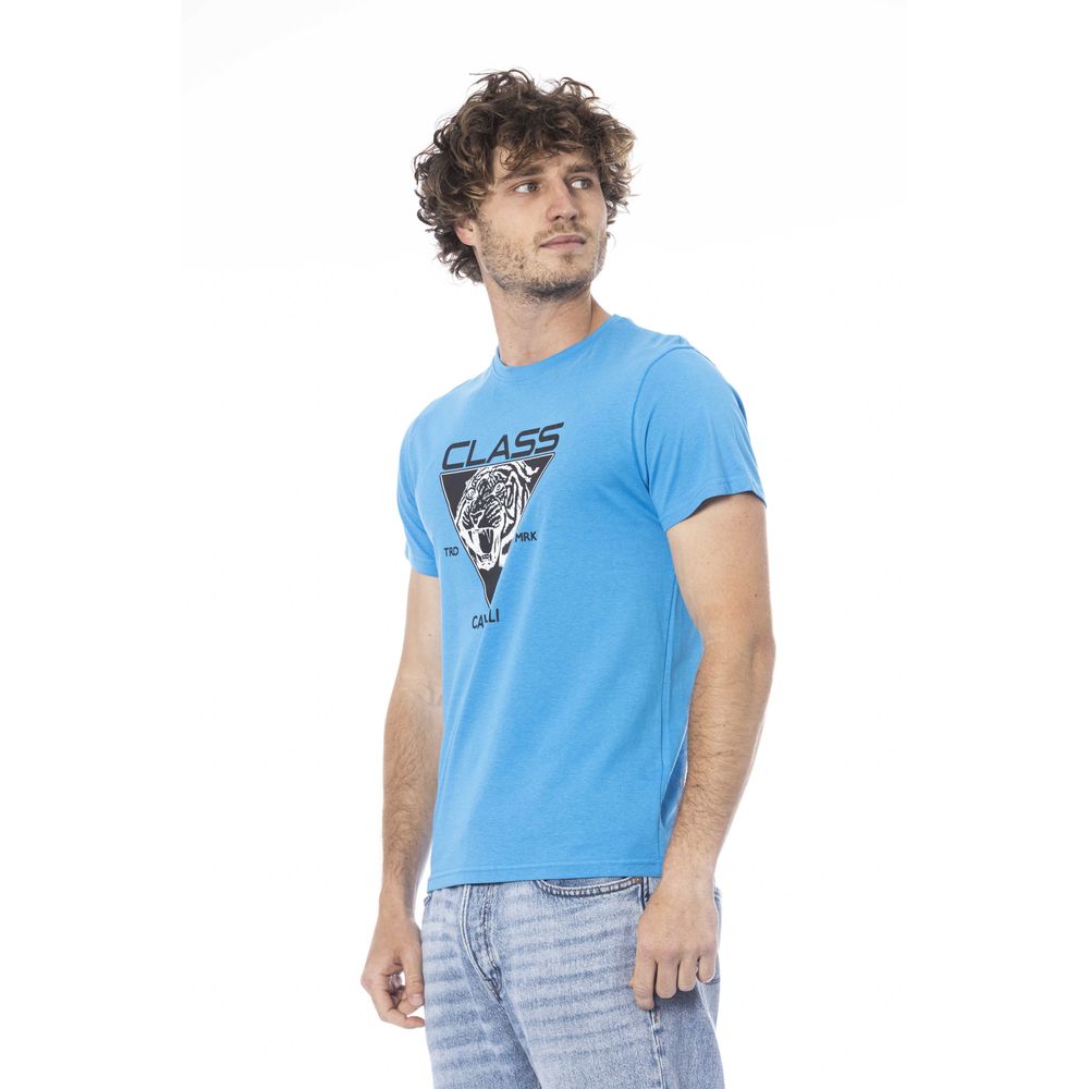 Cavalli Class Light Blue Cotton T-Shirt - Image 2
