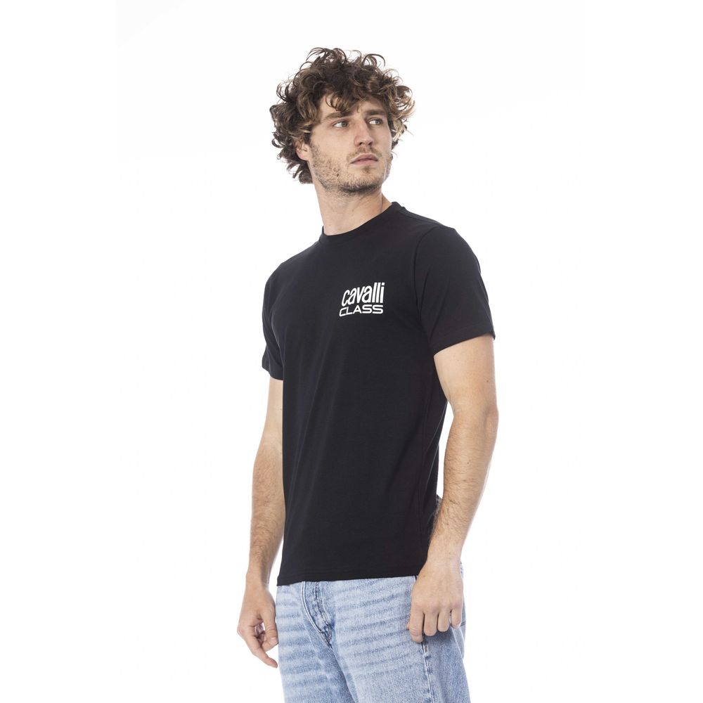 Cavalli Class Black Cotton T-Shirt - Image 2