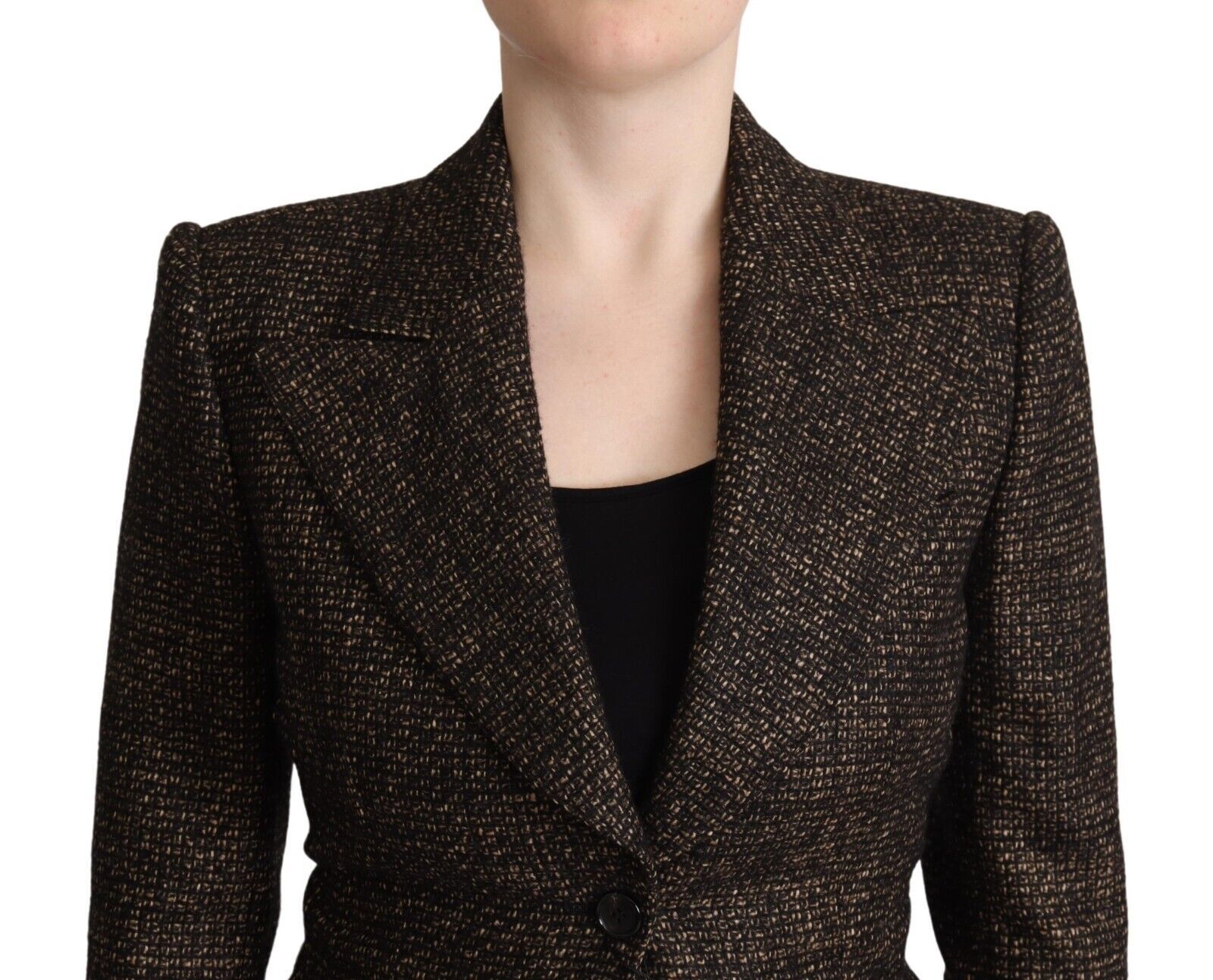 Dolce & Gabbana Dark Brown Wool Single Breasted 2 Pc Jacket Pants - Image 4