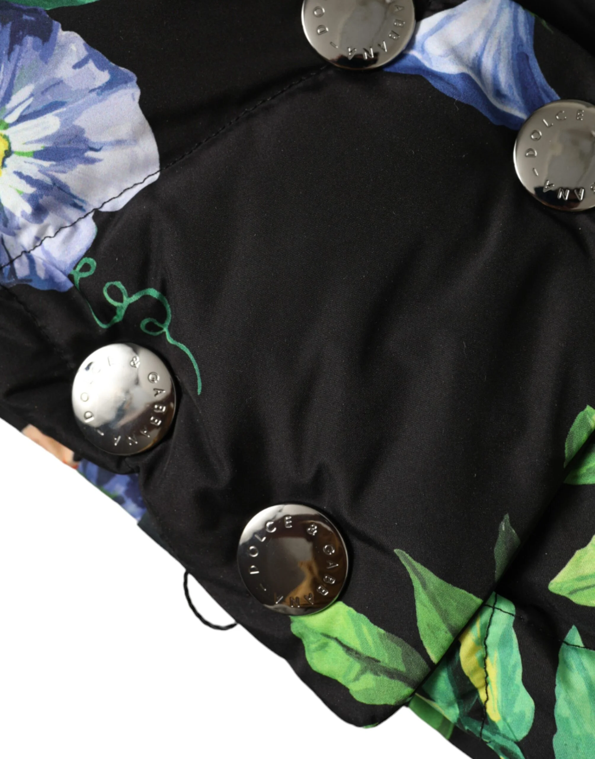 Dolce & Gabbana Black Floral Print Whole Head Wrap Hat - Image 6