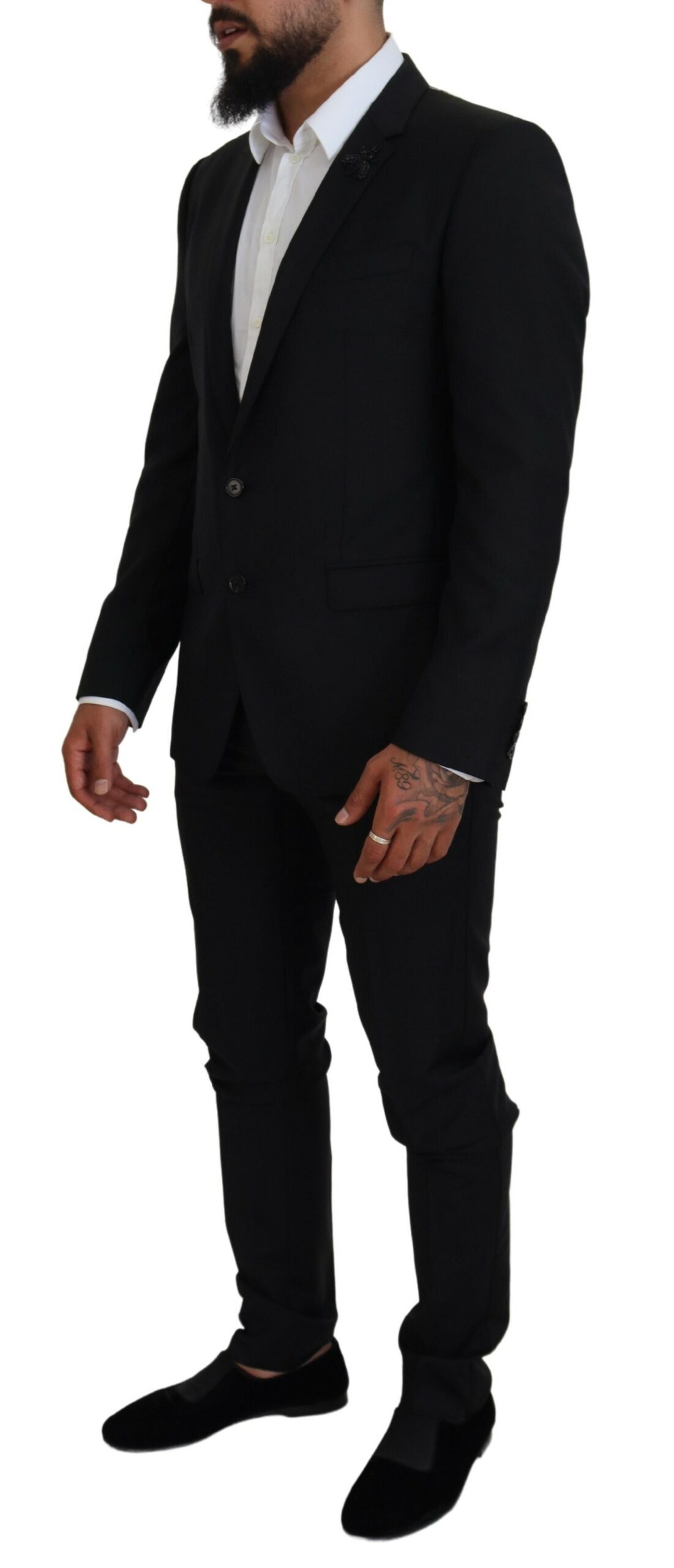 Dolce & Gabbana Black Single Breasted 2 Piece MARTINI Suit - Image 2