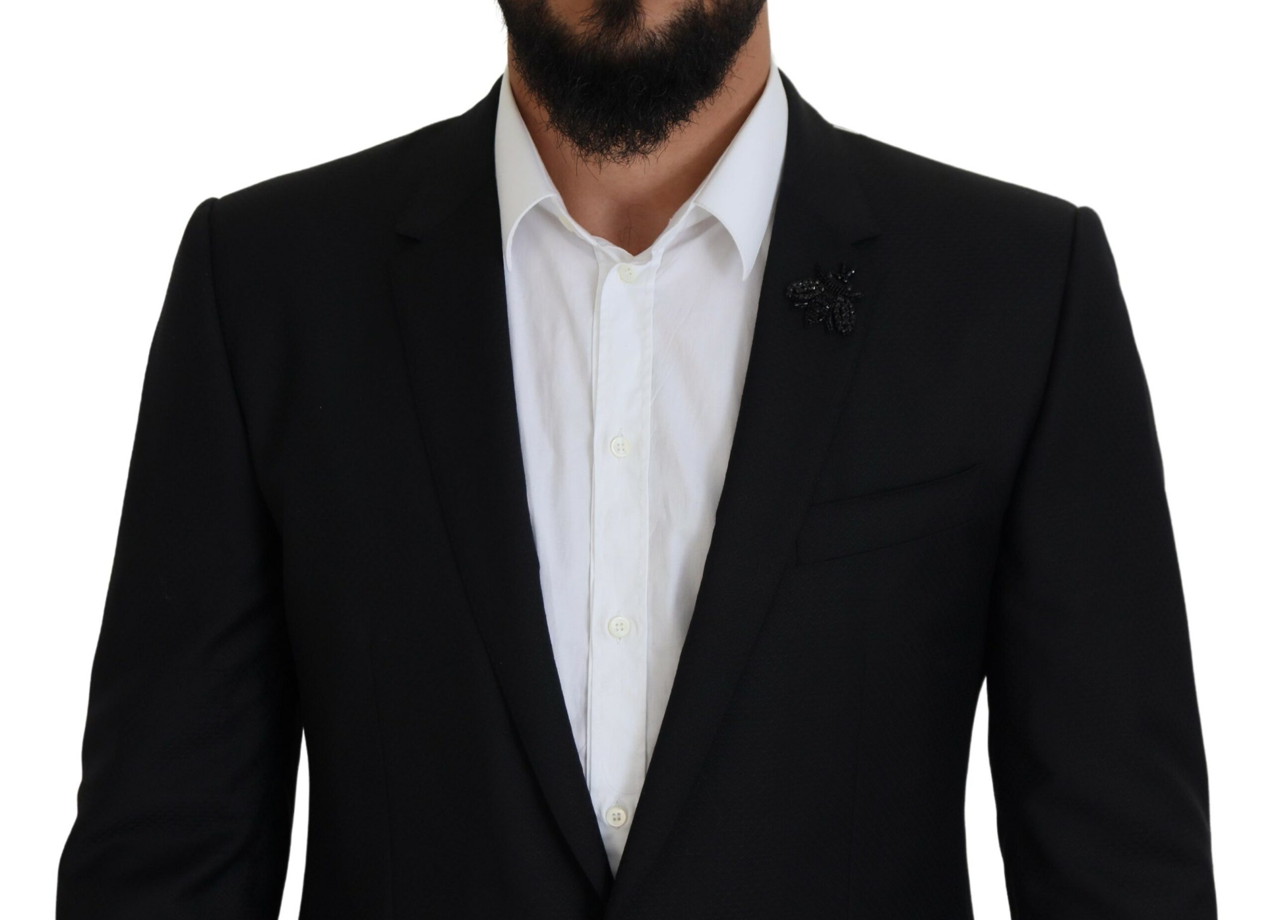 Dolce & Gabbana Black Single Breasted 2 Piece MARTINI Suit - Image 4