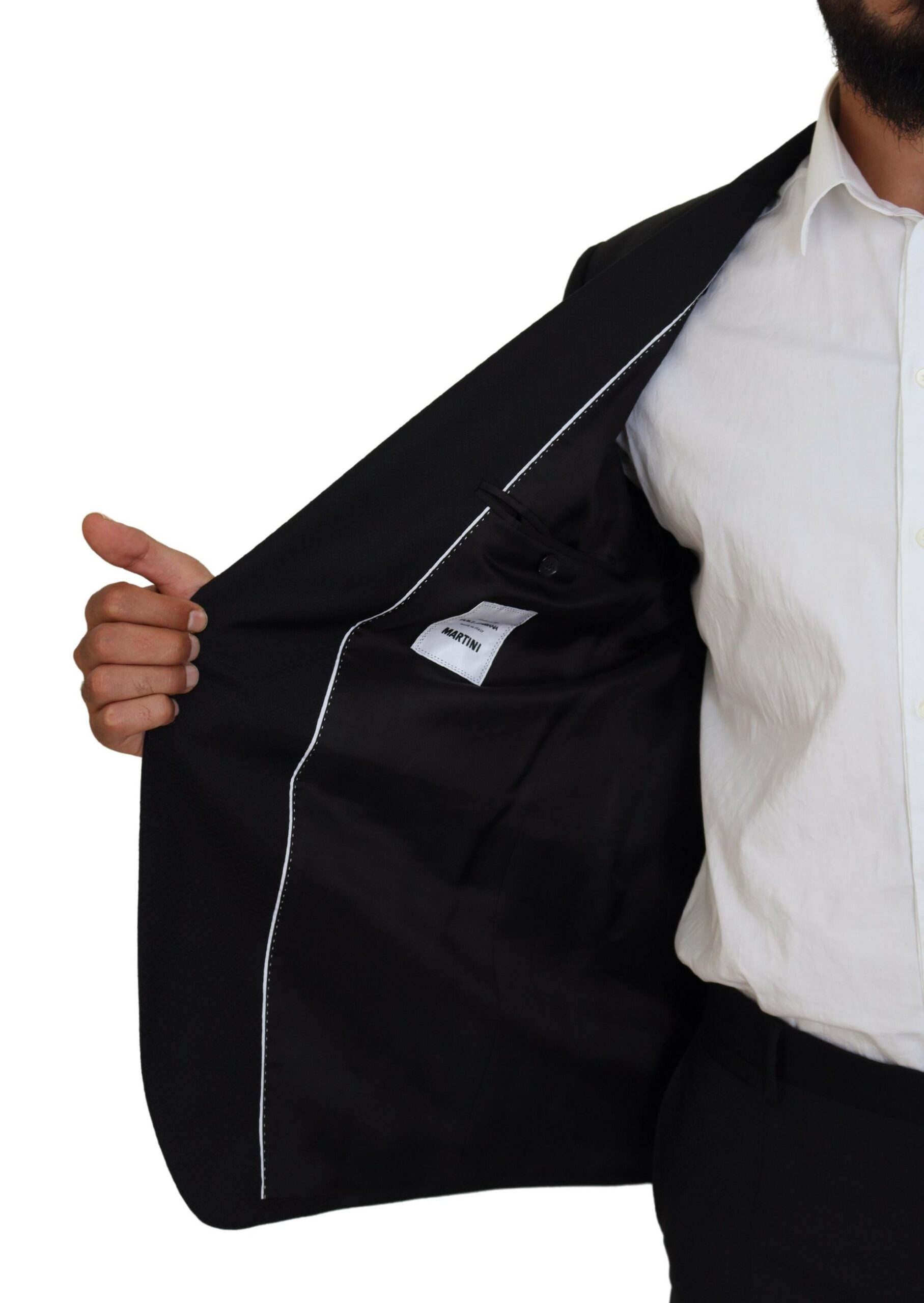 Dolce & Gabbana Black Single Breasted 2 Piece MARTINI Suit - Image 5