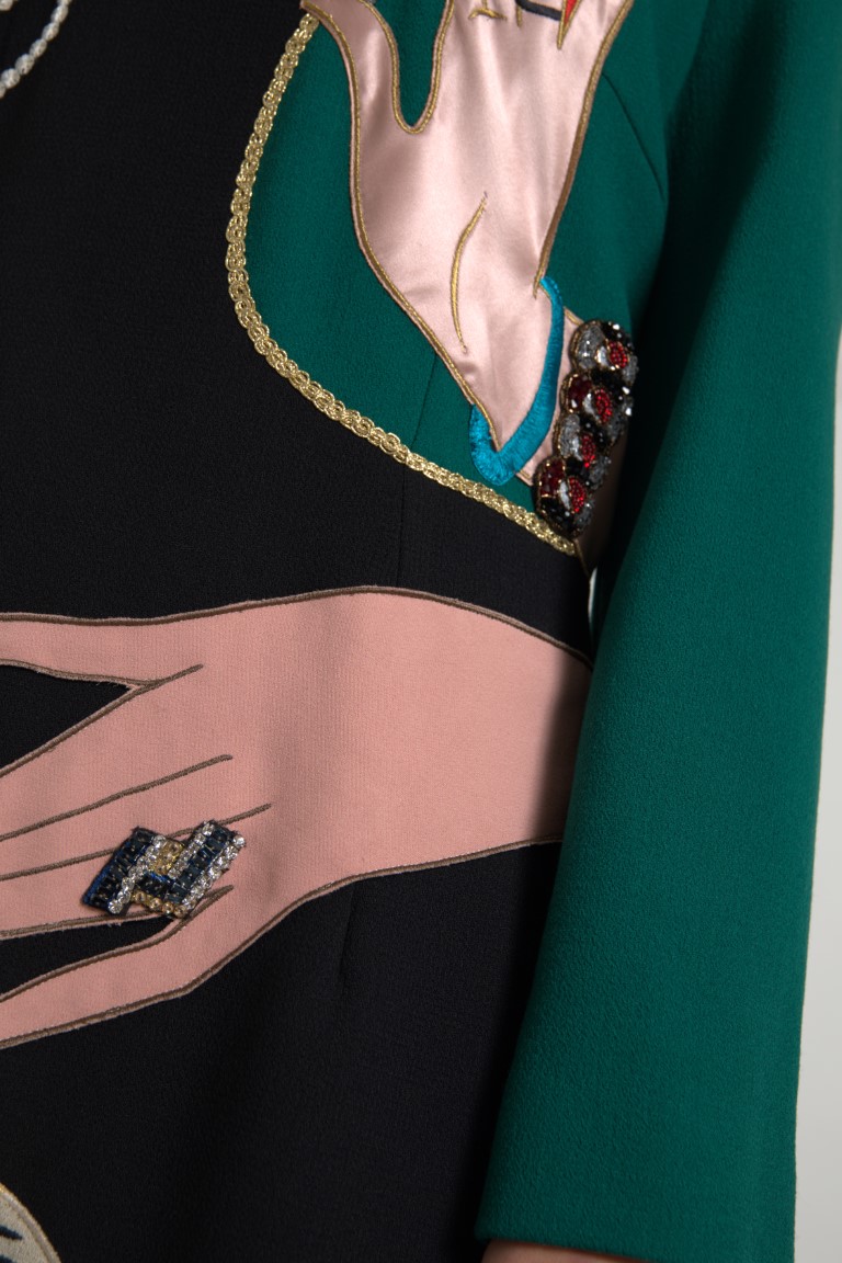 Dolce & Gabbana Multicolor Long Sleeves A-line Maxi Dress - Image 6