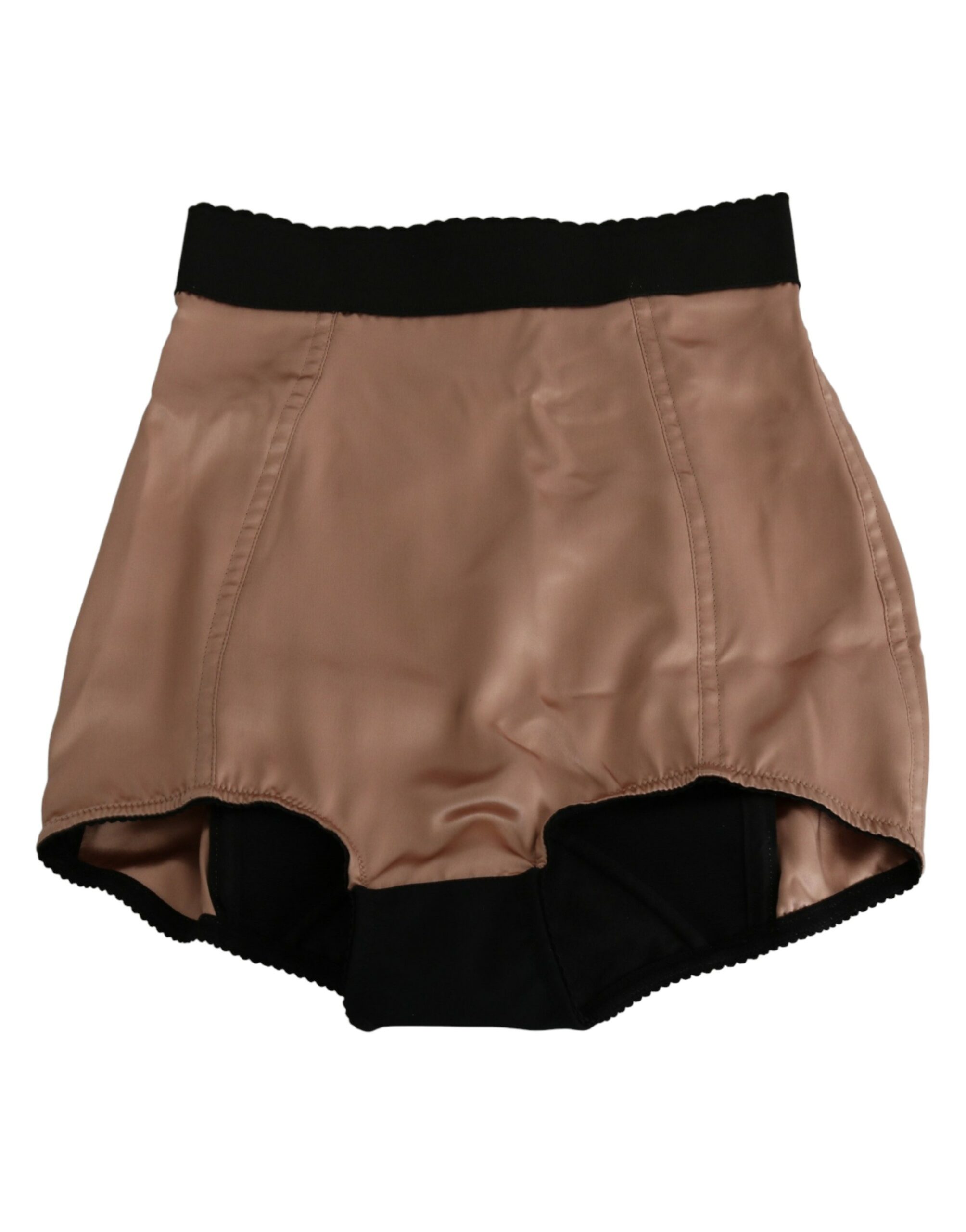 Dolce & Gabbana Beige Silk High Waist Mini Hot Pants Shorts - Image 5