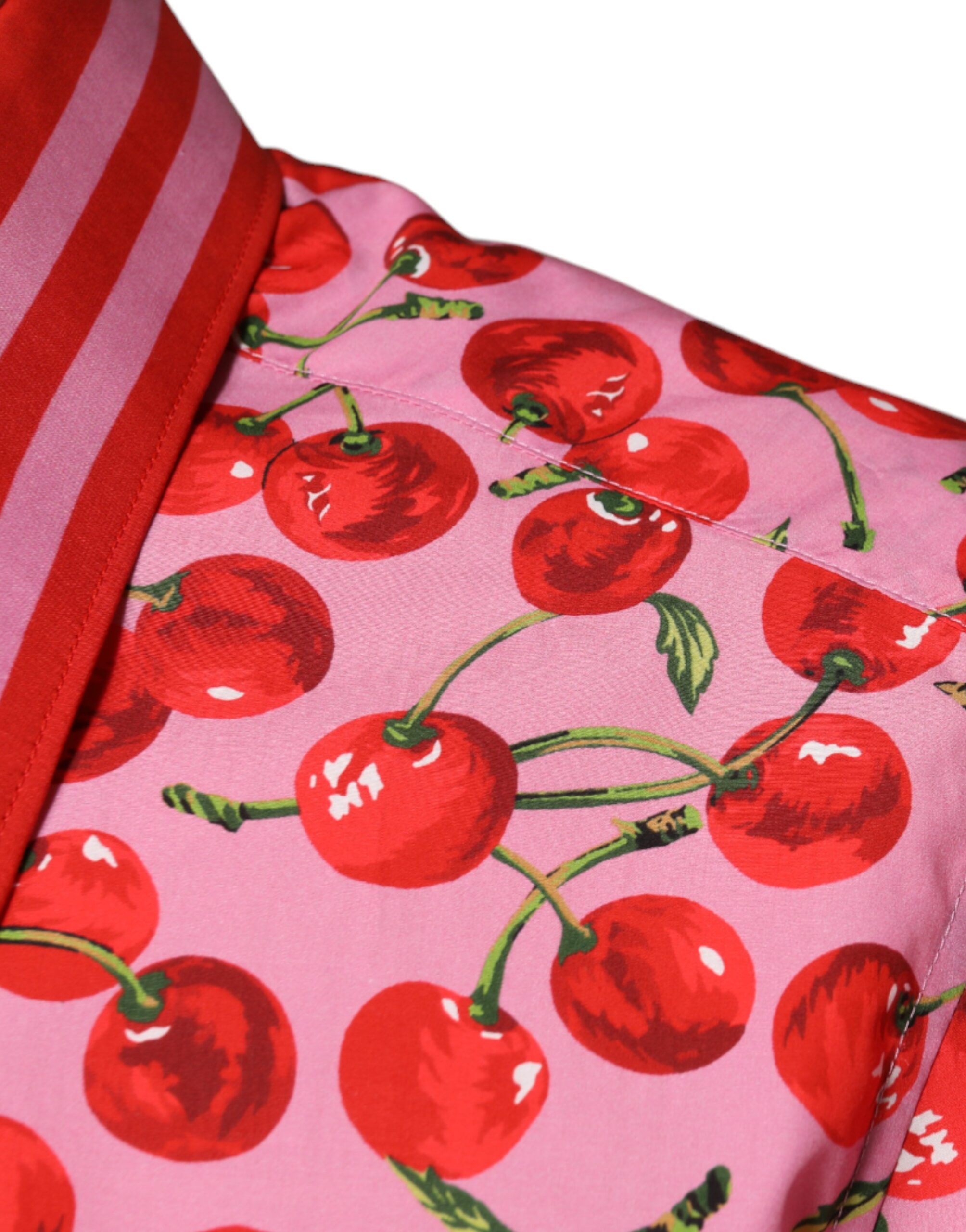 Dolce & Gabbana Pink Cherry Cotton Formal MARTINI Dress Shirt - Image 6
