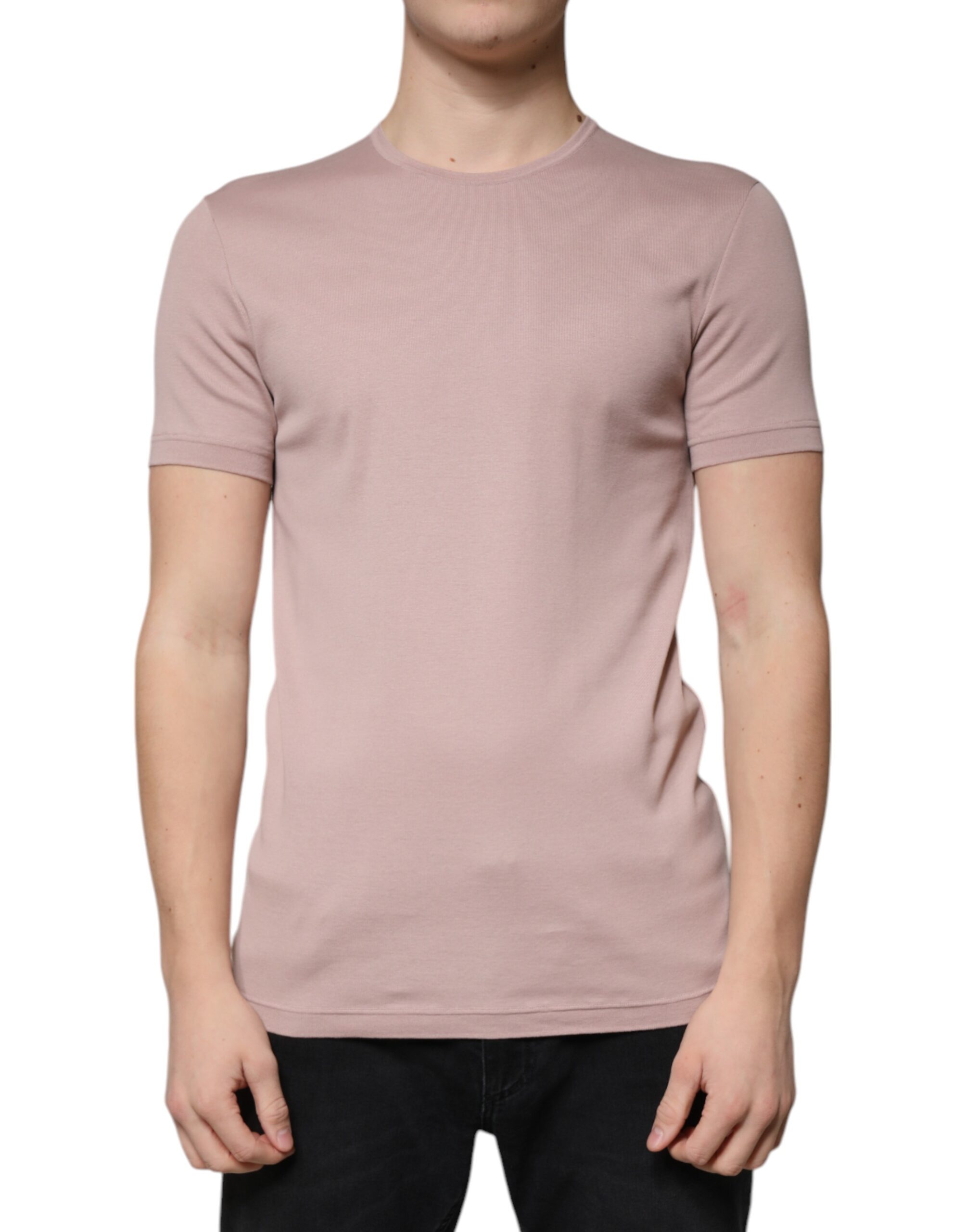 Dolce & Gabbana Brown Cotton Short Sleeves Round Neck T-shirt - Image 2