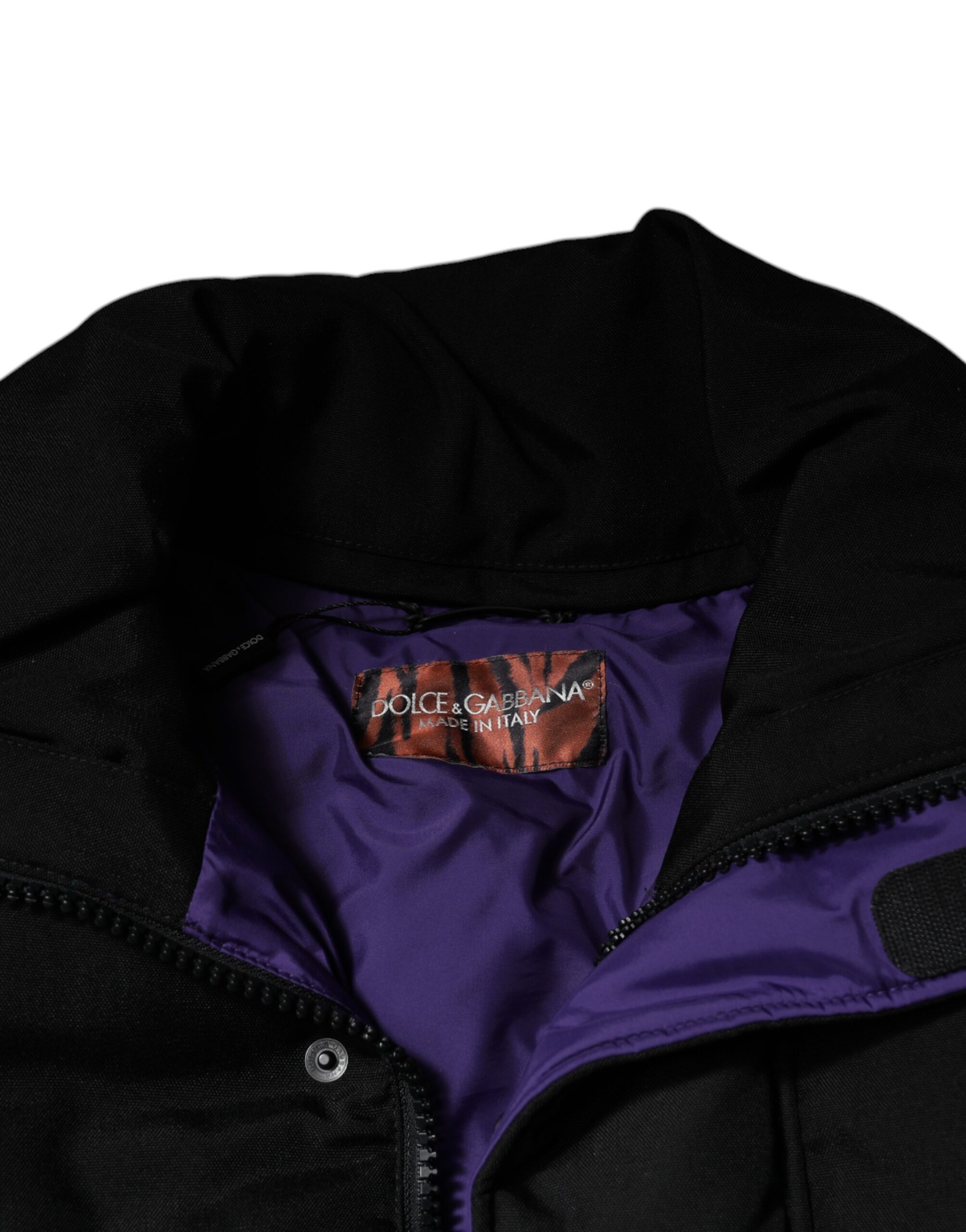 Dolce & Gabbana Black Nylon Puffer Men Full Zip Jacket - Image 7