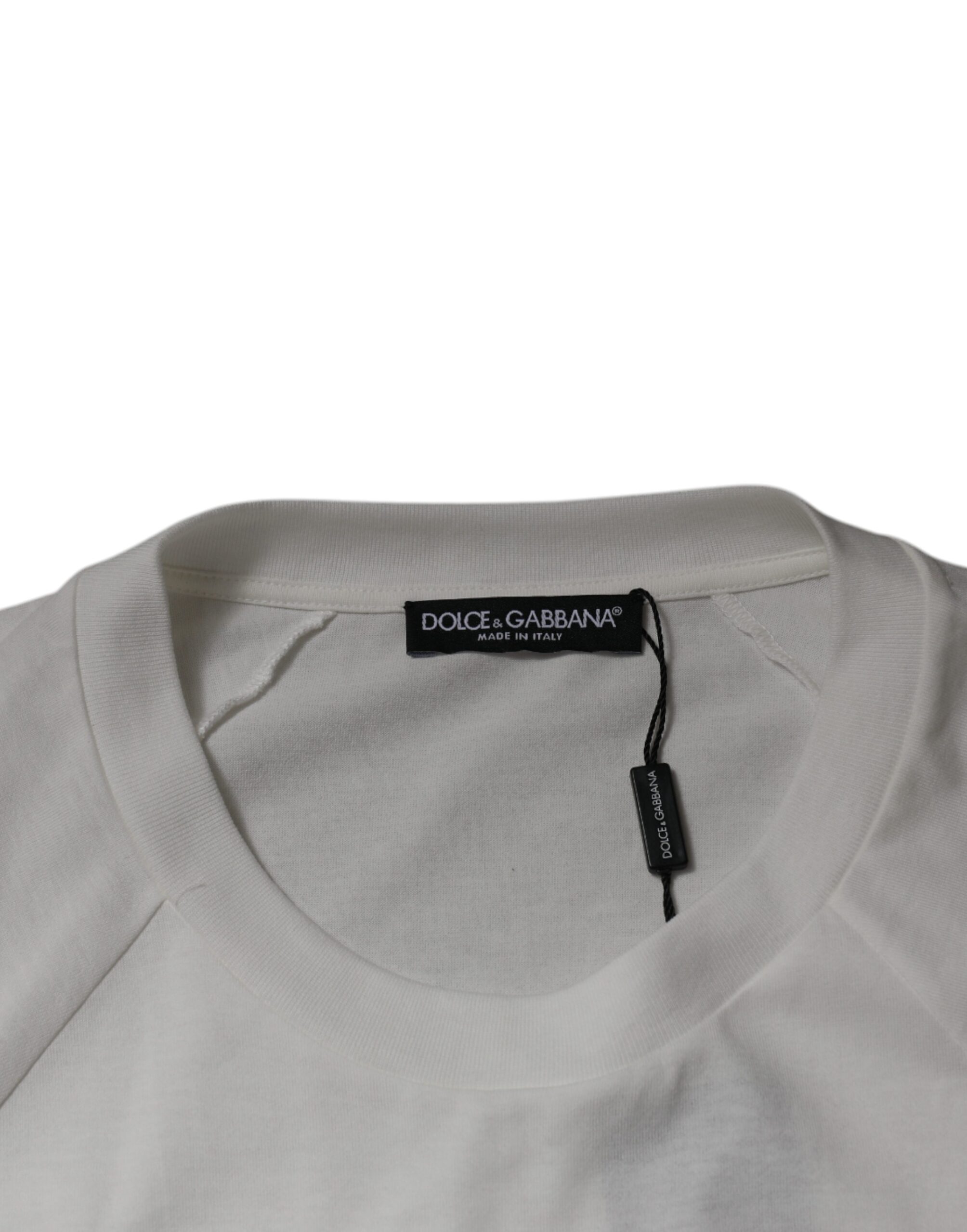 Dolce & Gabbana White DG Sport Crew Neck Short Sleeve T-shirt - Image 6