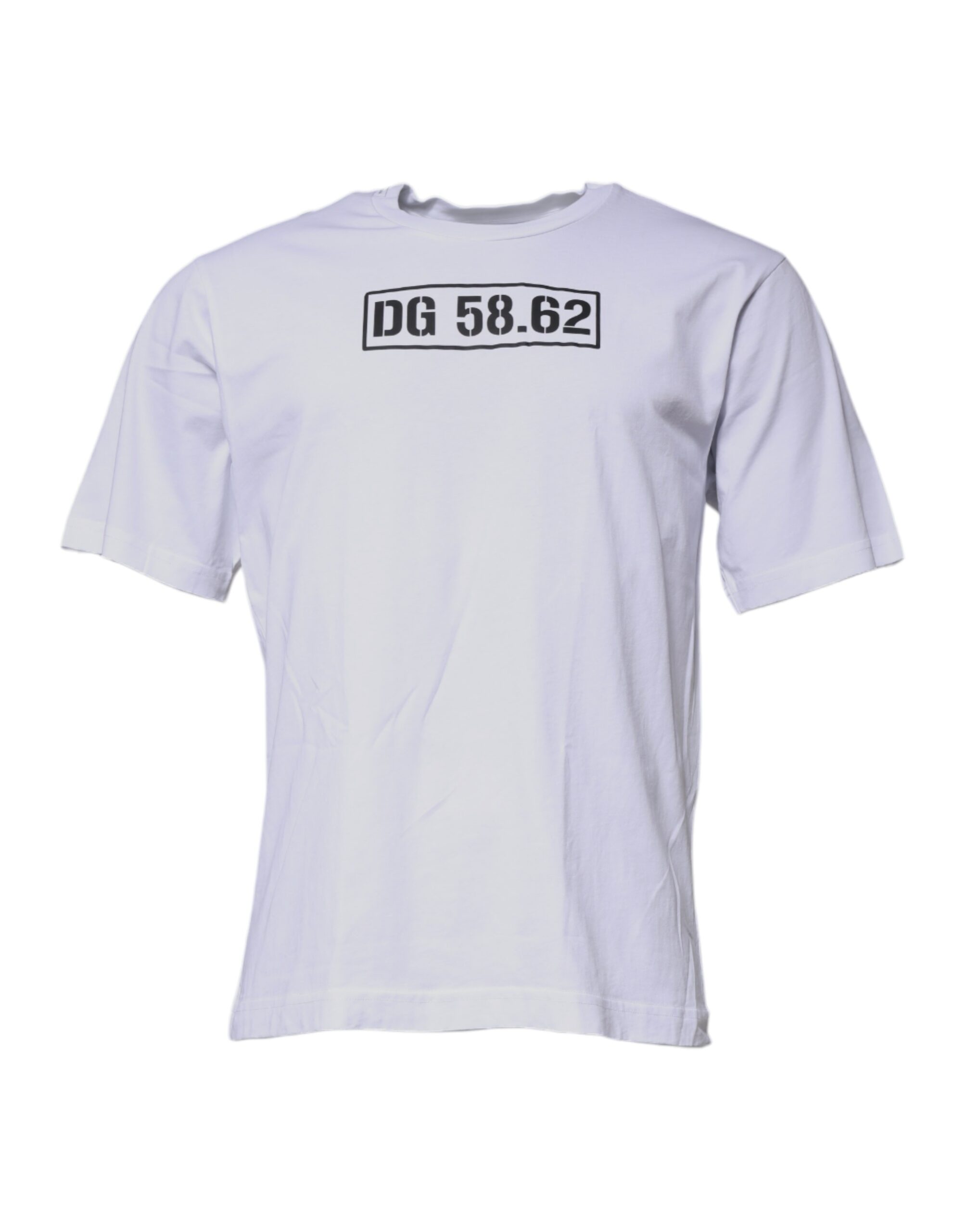 Dolce & Gabbana White DG Logo Cotton Crew Neck T-shirt - Image 2