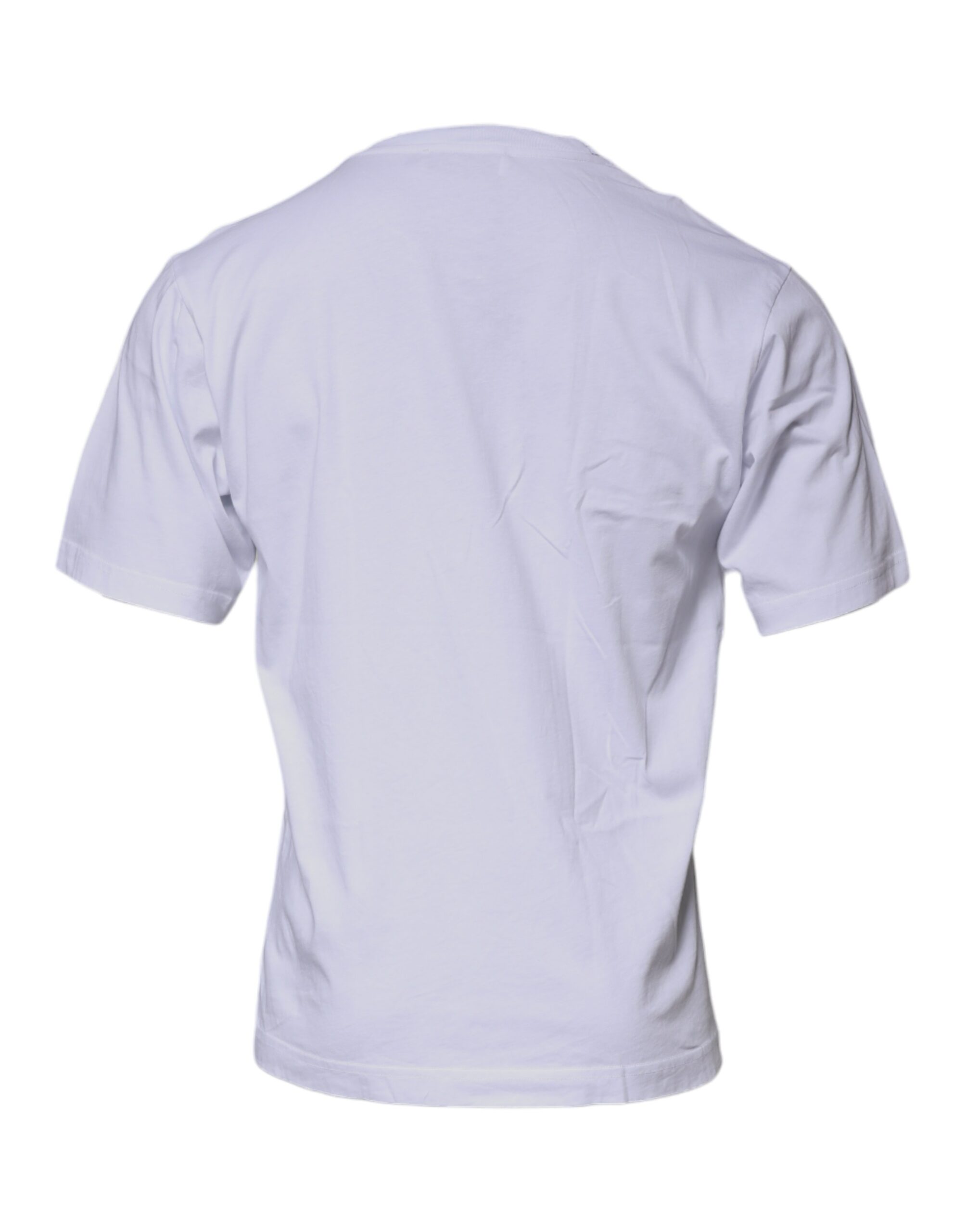 Dolce & Gabbana White DG Logo Cotton Crew Neck T-shirt - Image 5