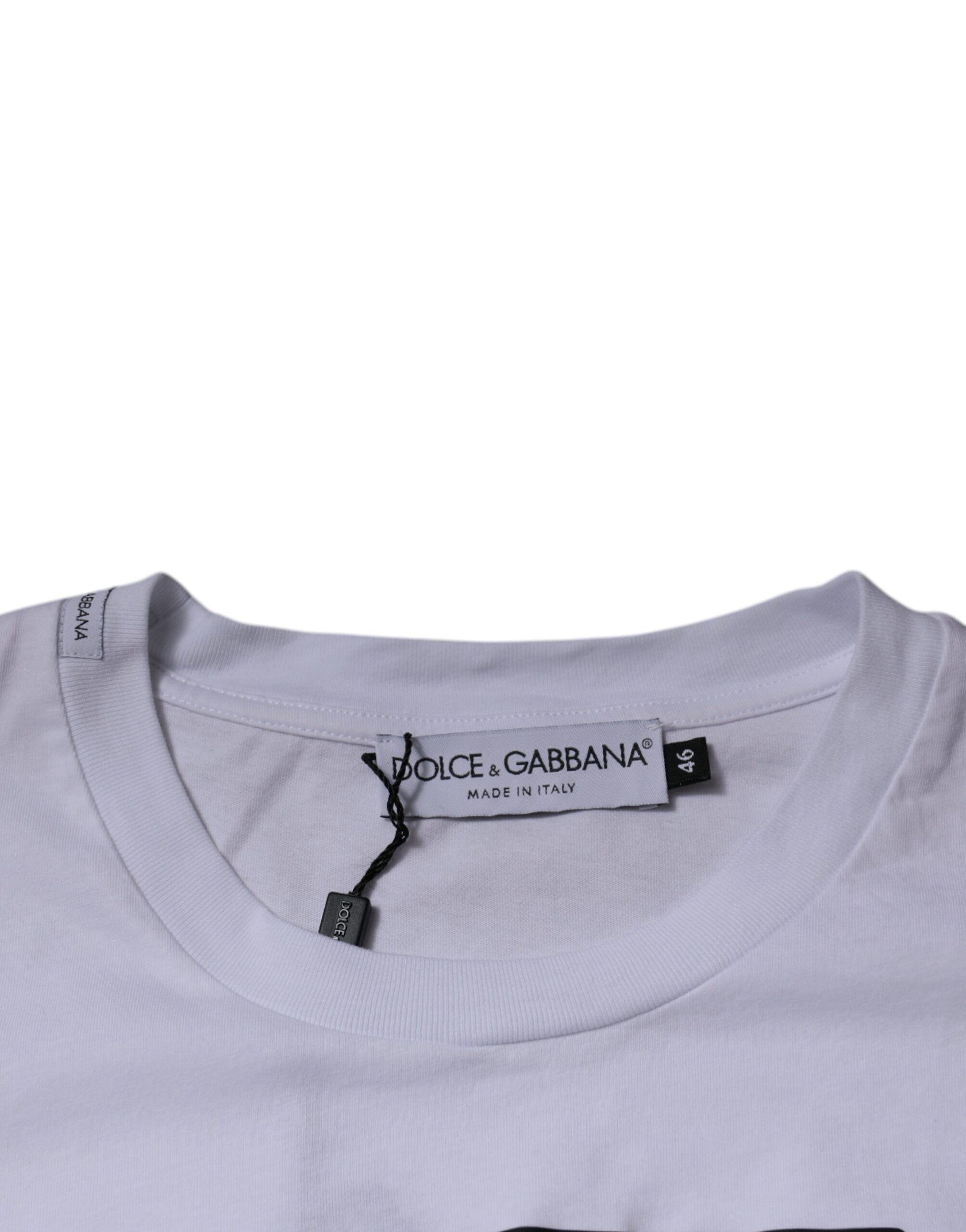 Dolce & Gabbana White DG Logo Cotton Crew Neck T-shirt - Image 6