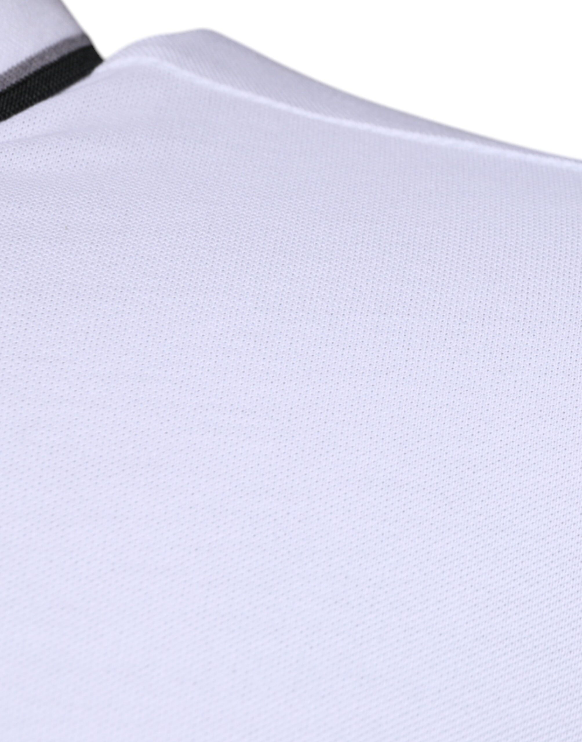 Dolce & Gabbana White Cotton Crown Collared Polo T-shirt - Image 4