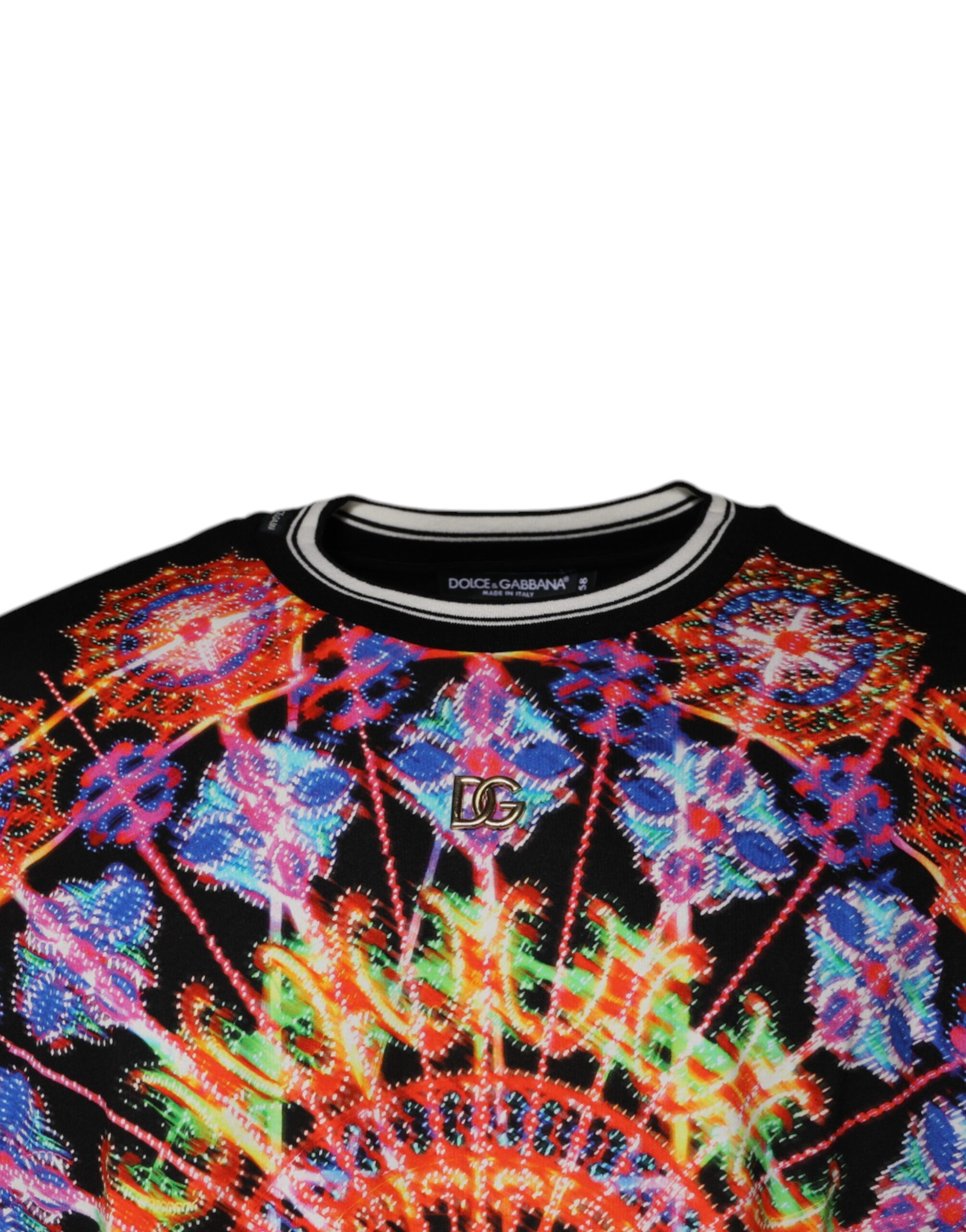 Dolce & Gabbana Multicolor Kaleidoscope Men Short Sleeves T-shirt - Image 3