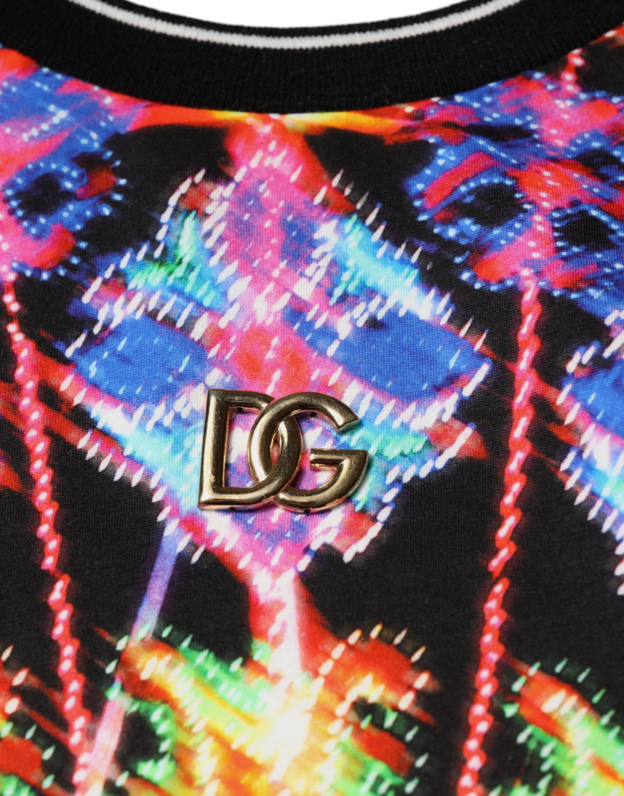 Dolce & Gabbana Multicolor Kaleidoscope Men Short Sleeves T-shirt - Image 7