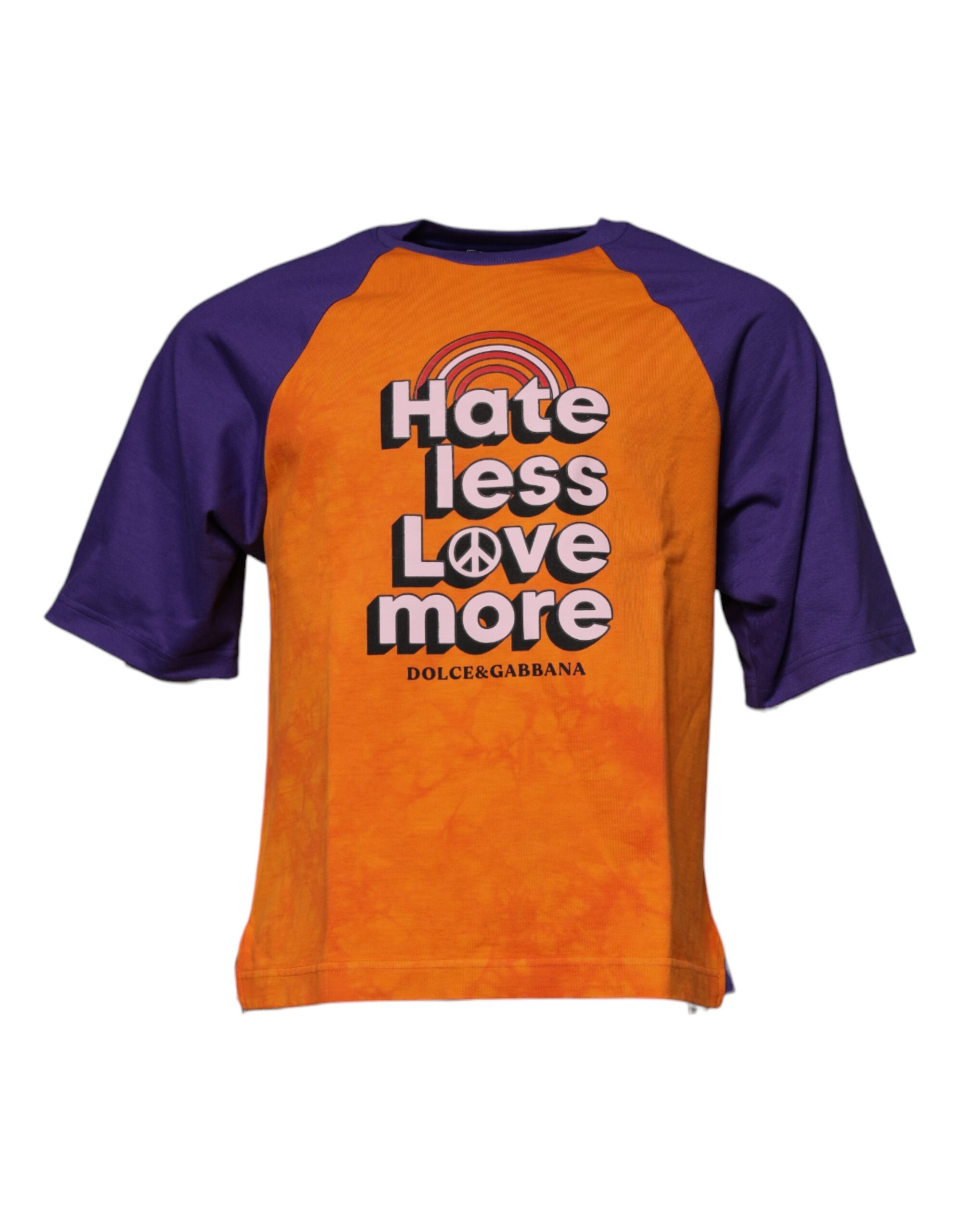 Dolce & Gabbana Orange Purple Graphic Print Short Sleeves T-shirt - Image 2