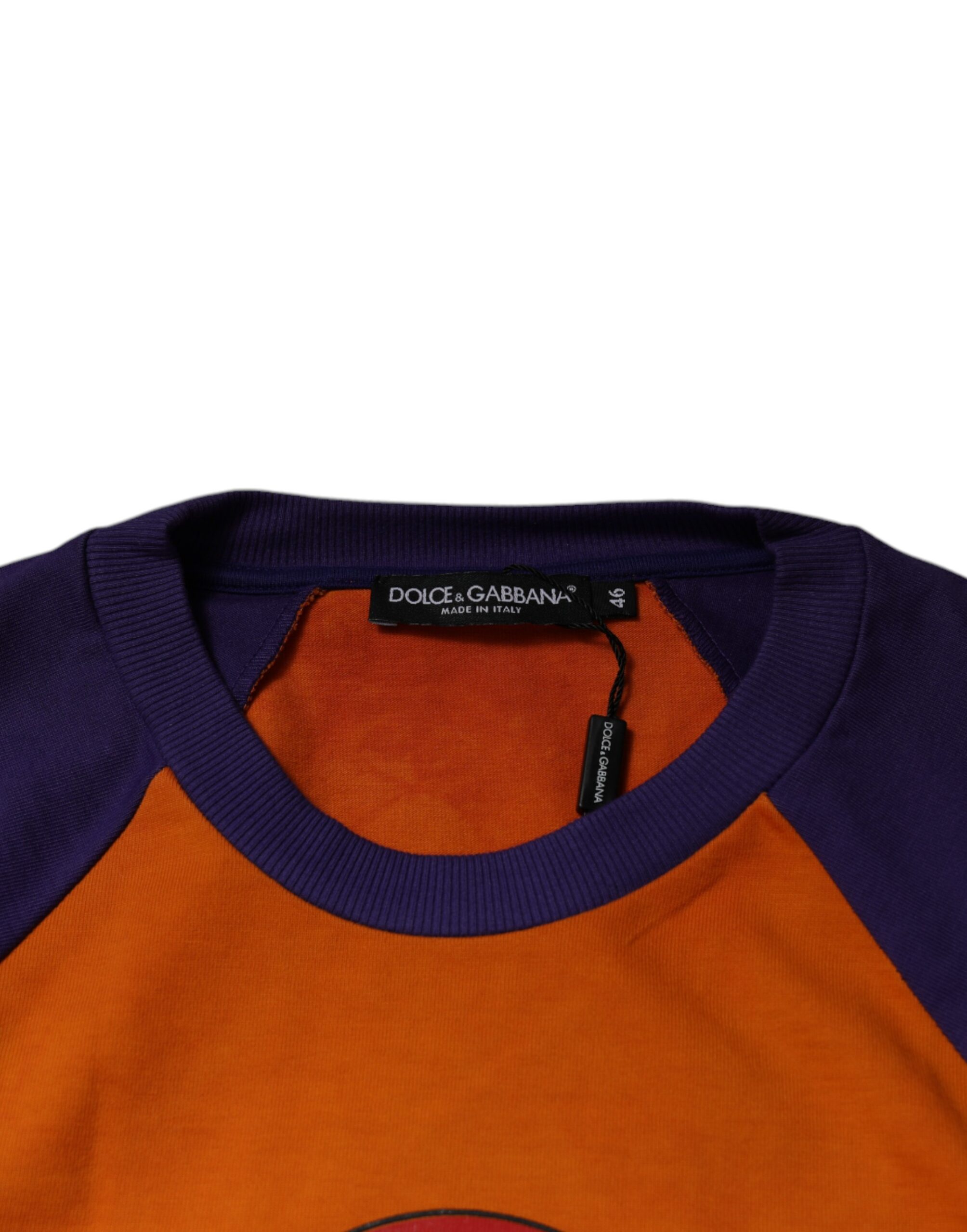 Dolce & Gabbana Orange Purple Graphic Print Short Sleeves T-shirt - Image 6