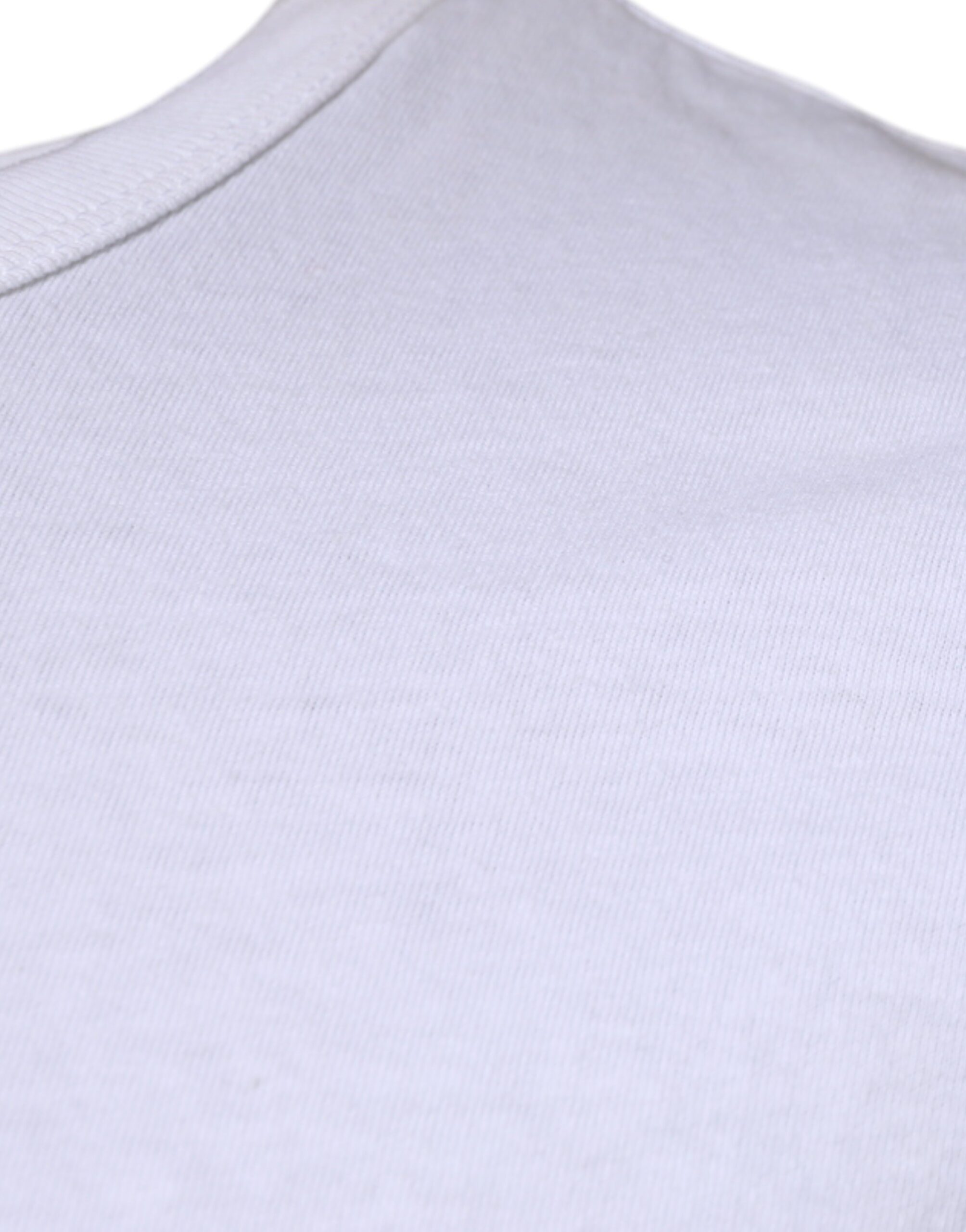 Dolce & Gabbana White Stripes Crew Neck Short Sleeves T-shirt - Image 4