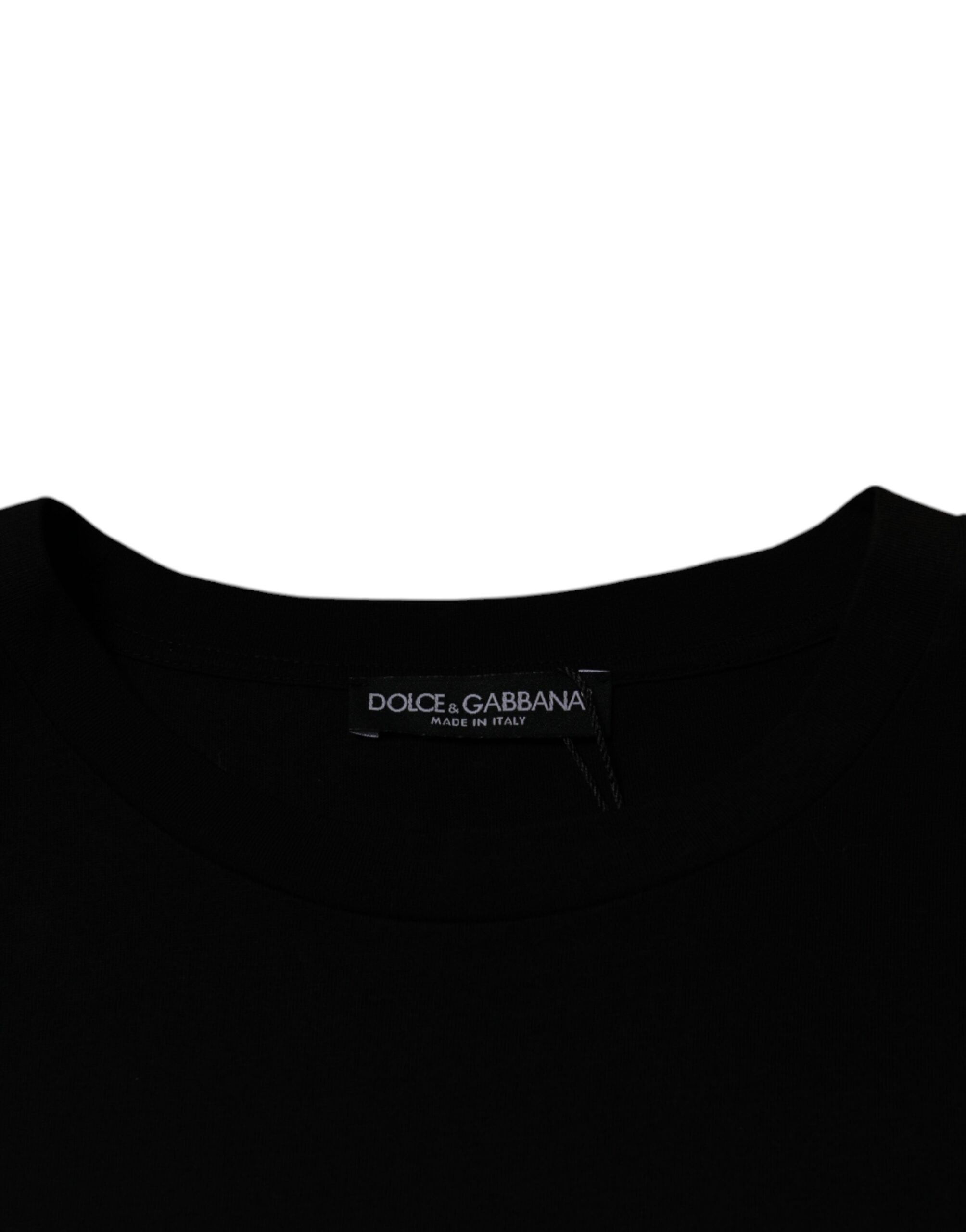 Dolce & Gabbana Black Crew Neck Short Sleeve T-shirt - Image 6