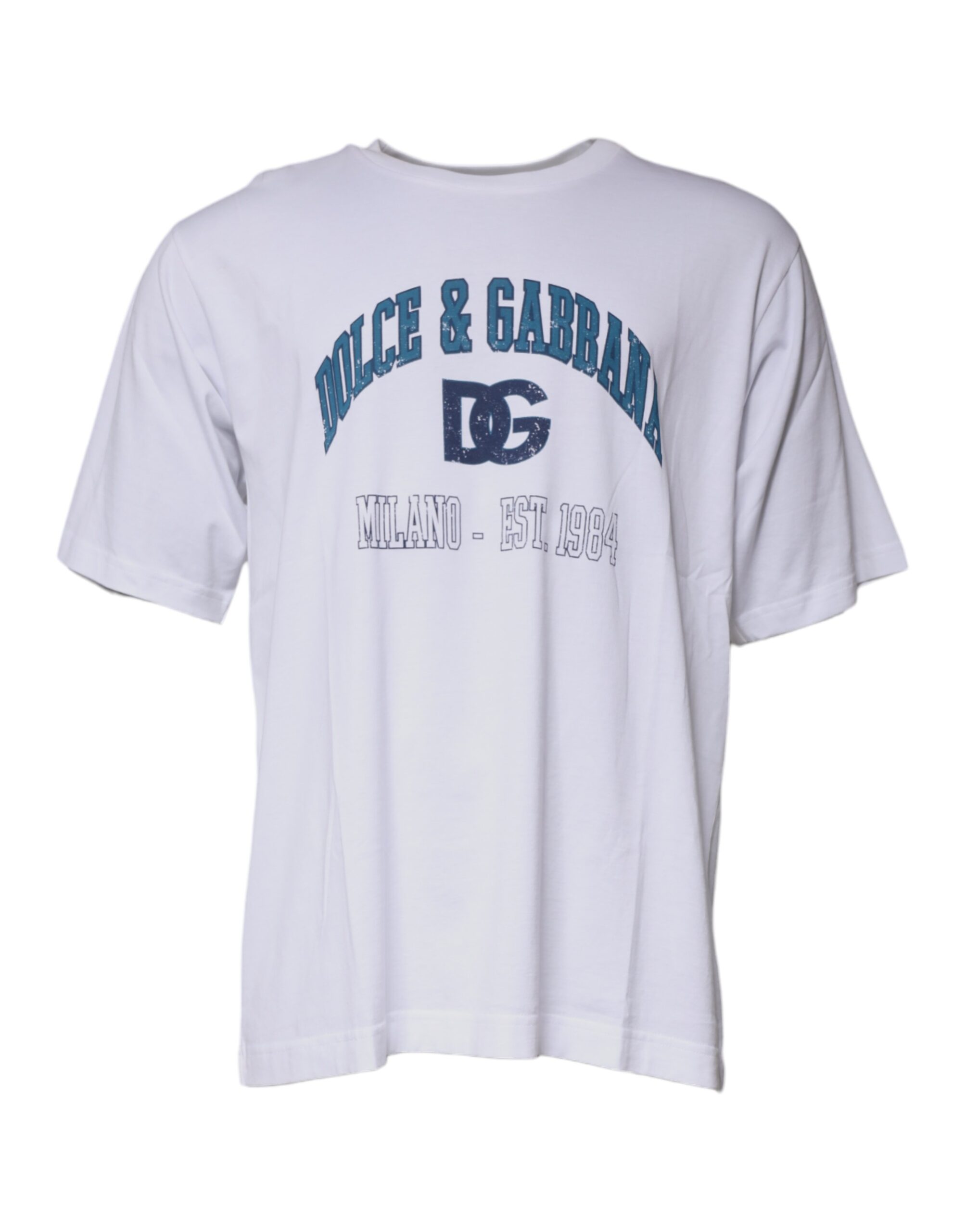 Dolce & Gabbana White DG Milano Cotton Crew Neck T-shirt - Image 2